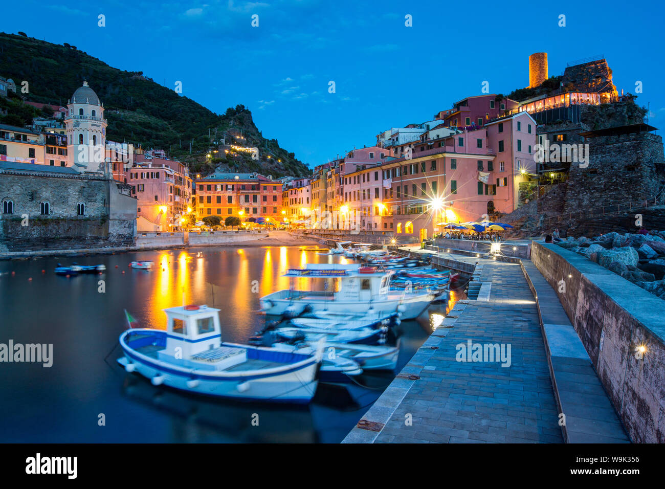 Vernazza, Cinque Terre, Sito Patrimonio Mondiale dell'UNESCO, Liguria, Italia, Europa Foto Stock
