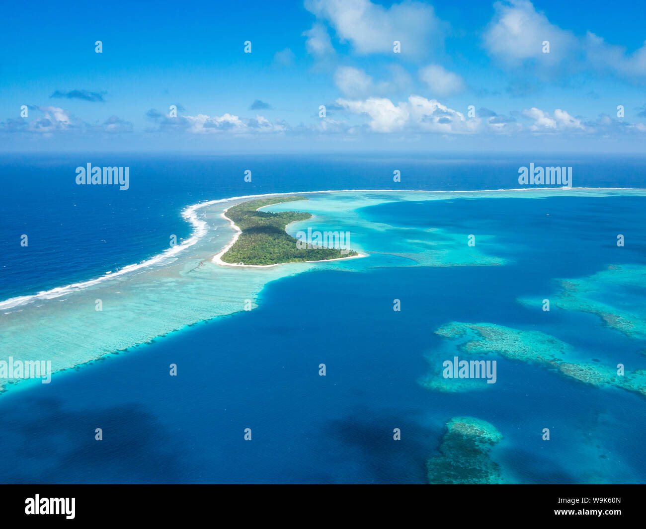 Antenna della laguna di Wallis, Wallis e Futuna, South Pacific Pacific Foto Stock