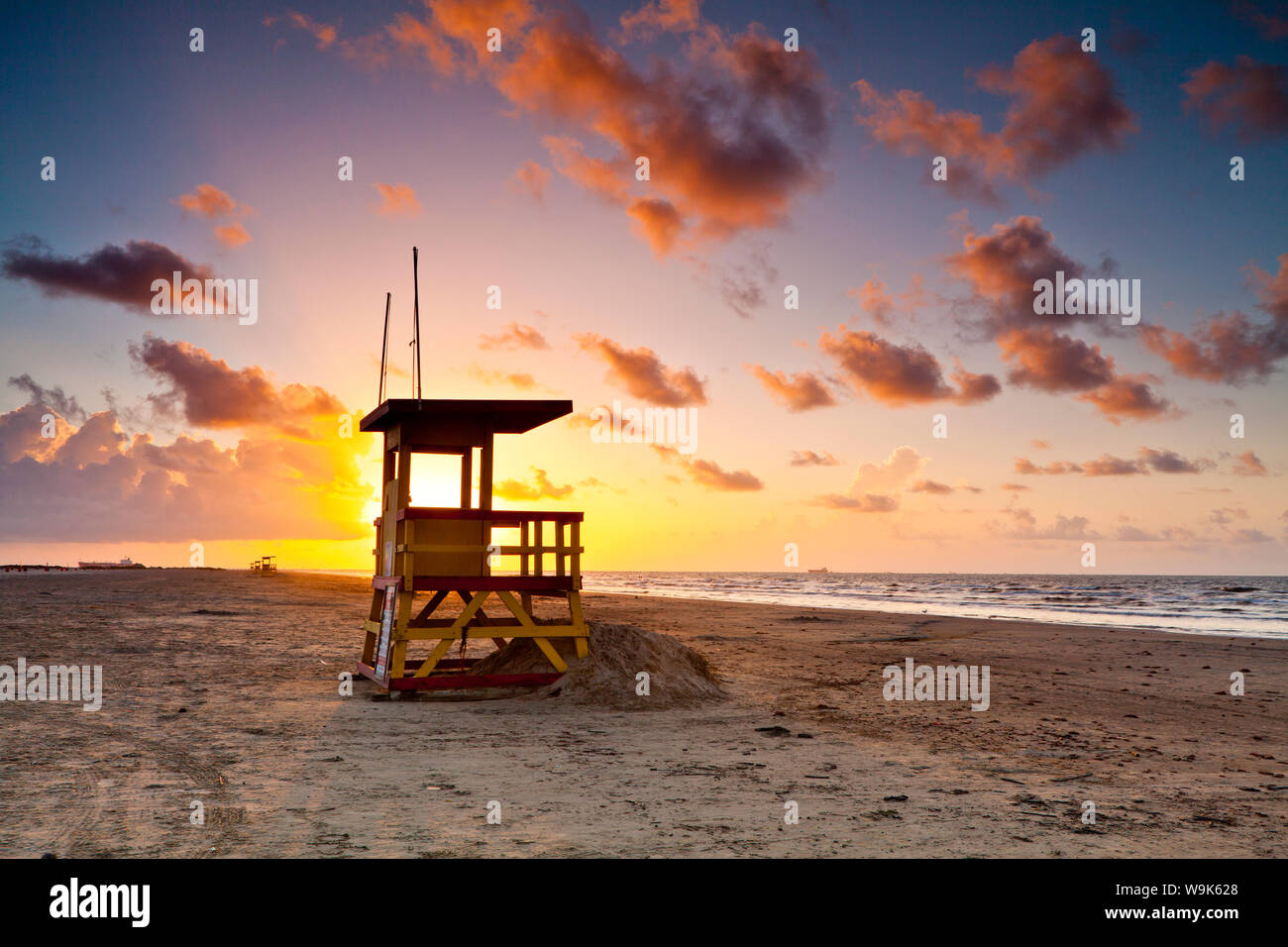 East Beach, Galveston, Texas, Stati Uniti d'America, America del Nord Foto Stock
