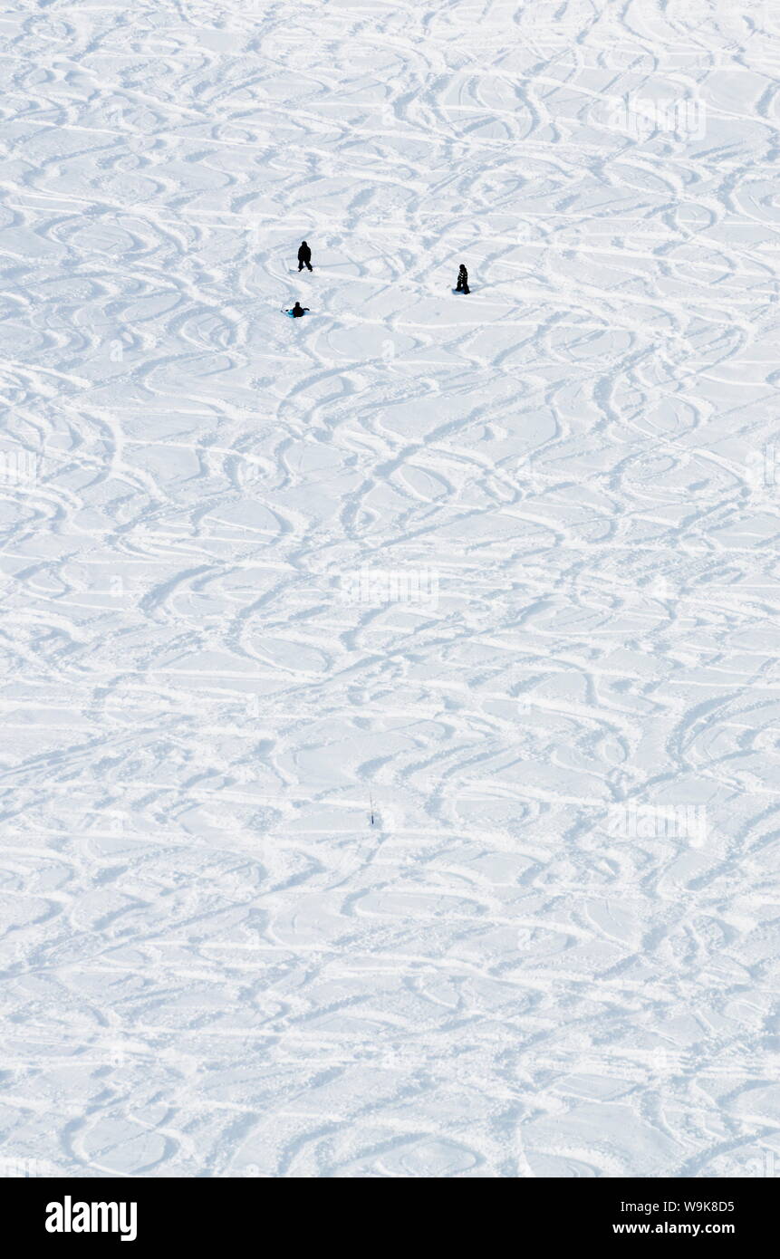 Argentiere e Grand Montet ski area, Valle di Chamonix, Haute-Savoie, sulle Alpi francesi, Francia, Europa Foto Stock
