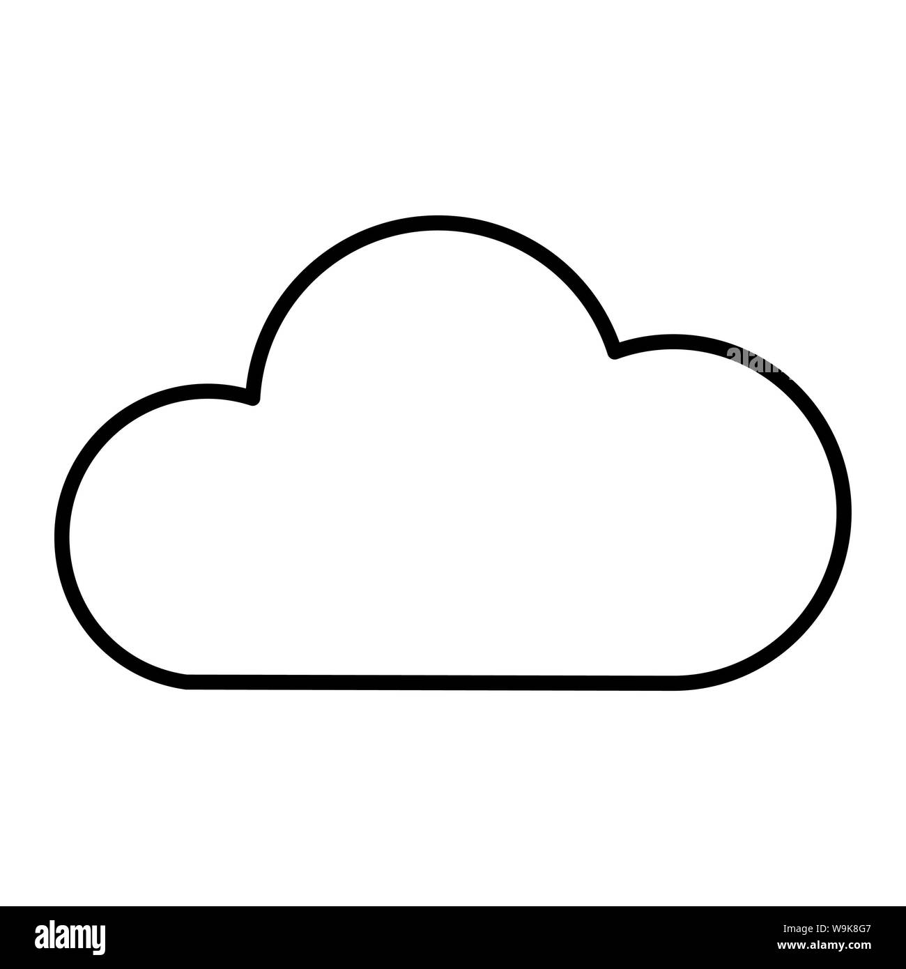 Servizio di streaming musicale icona isolati su sfondo bianco. Sound cloud computing, streaming multimediale online, online canzone, audio WAVE. Illustrazione Vettoriale Foto Stock
