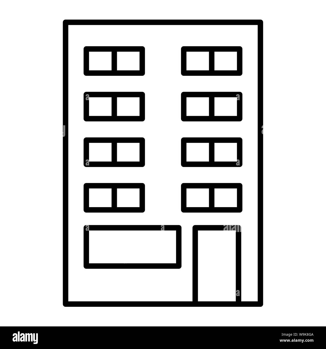I nostri servizi edificio, ufficio, American solido Icona Glyph Web Modello di scheda. Uso perfetto per il web, design pattern, ecc. Foto Stock