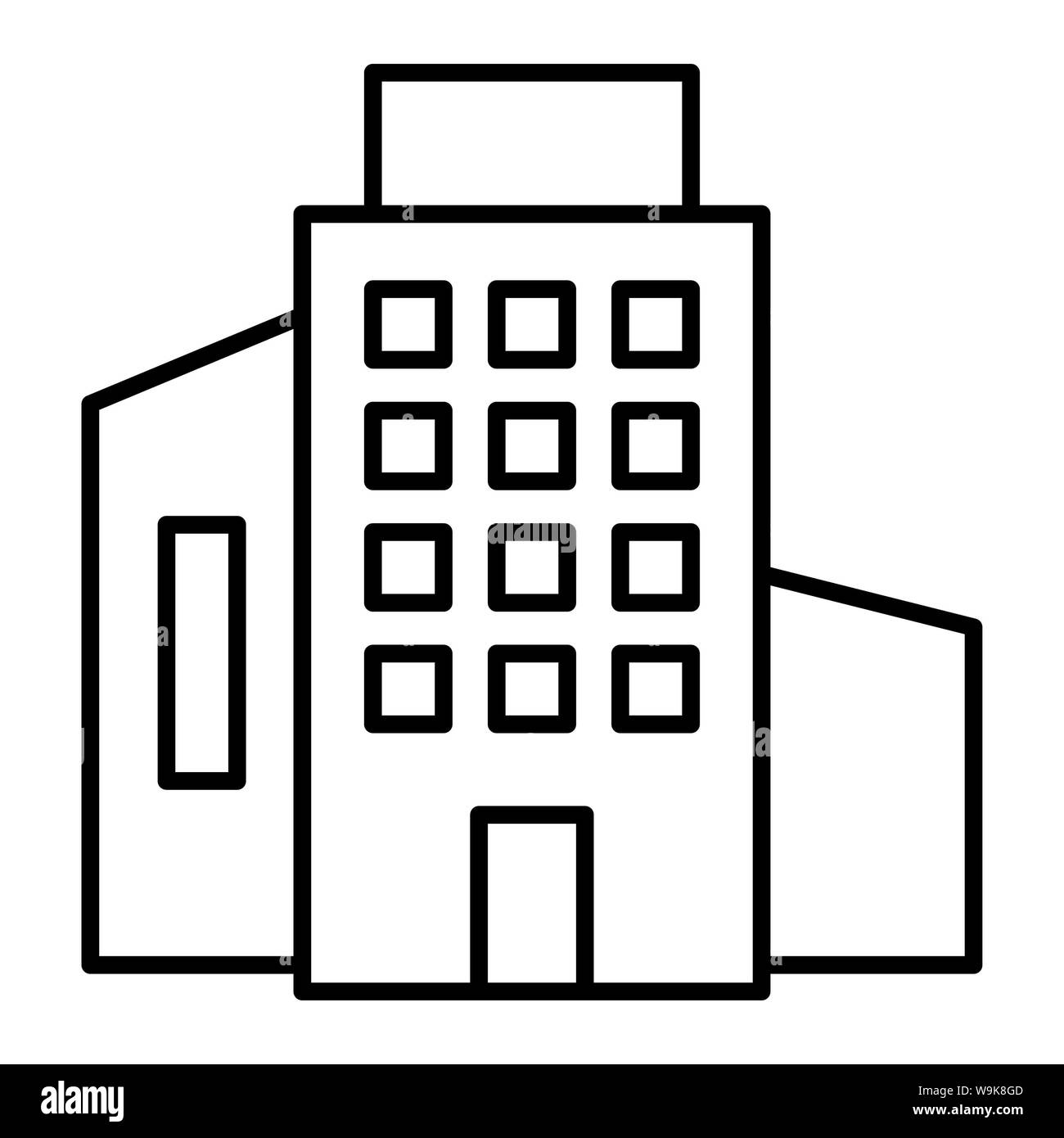 I nostri servizi edificio, ufficio, American solido Icona Glyph Web Modello di scheda. Uso perfetto per il web, design pattern, ecc. Foto Stock