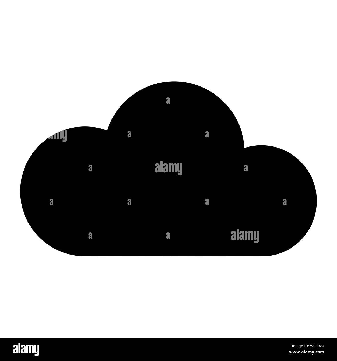 Servizio di streaming musicale icona isolati su sfondo bianco. Sound cloud computing, streaming multimediale online, online canzone, audio WAVE. Illustrazione Vettoriale Foto Stock