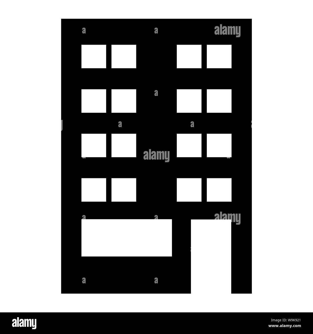 I nostri servizi edificio, ufficio, American solido Icona Glyph Web Modello di scheda. Uso perfetto per il web, design pattern, ecc. Foto Stock