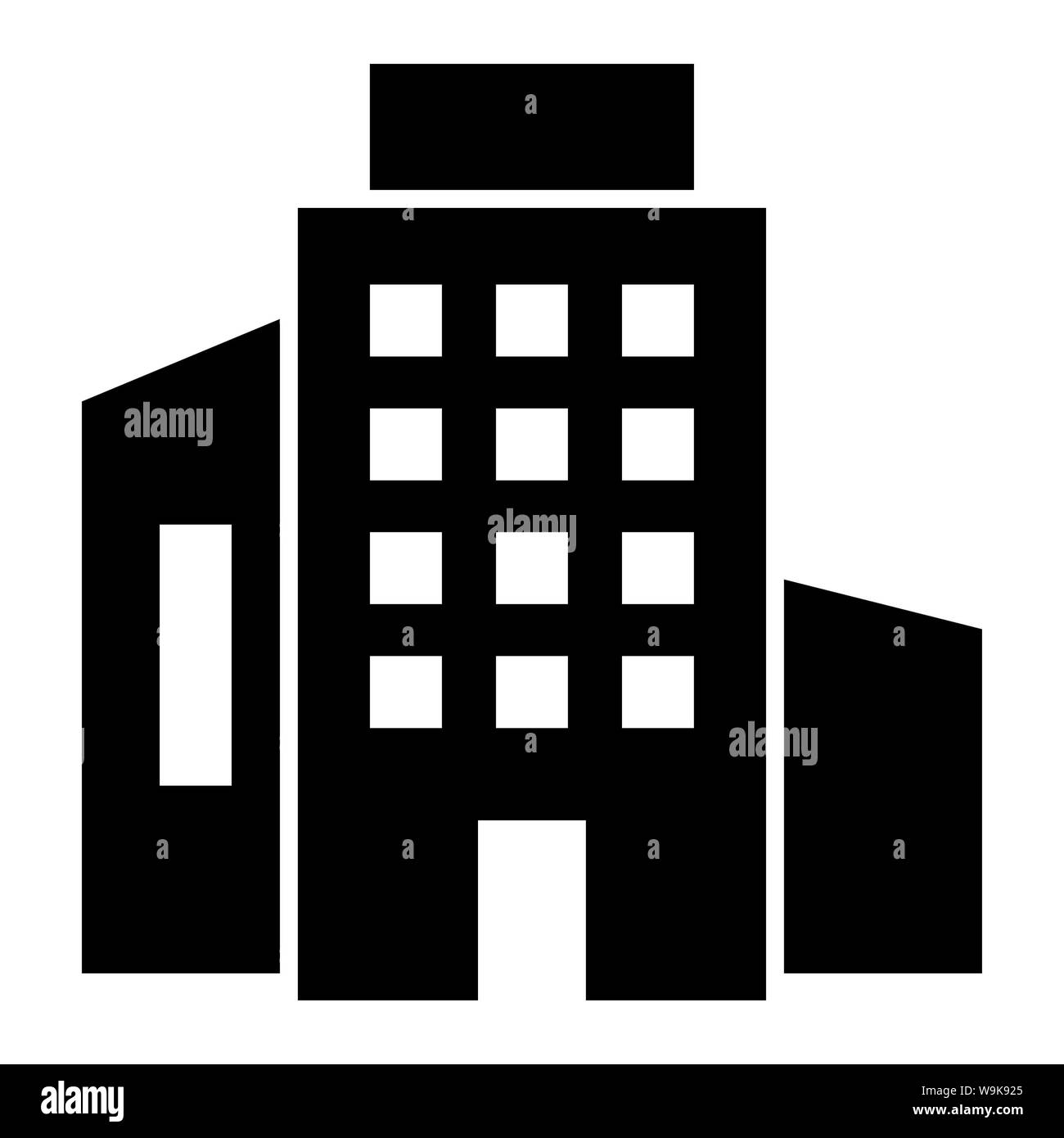 I nostri servizi edificio, ufficio, American solido Icona Glyph Web Modello di scheda. Uso perfetto per il web, design pattern, ecc. Foto Stock
