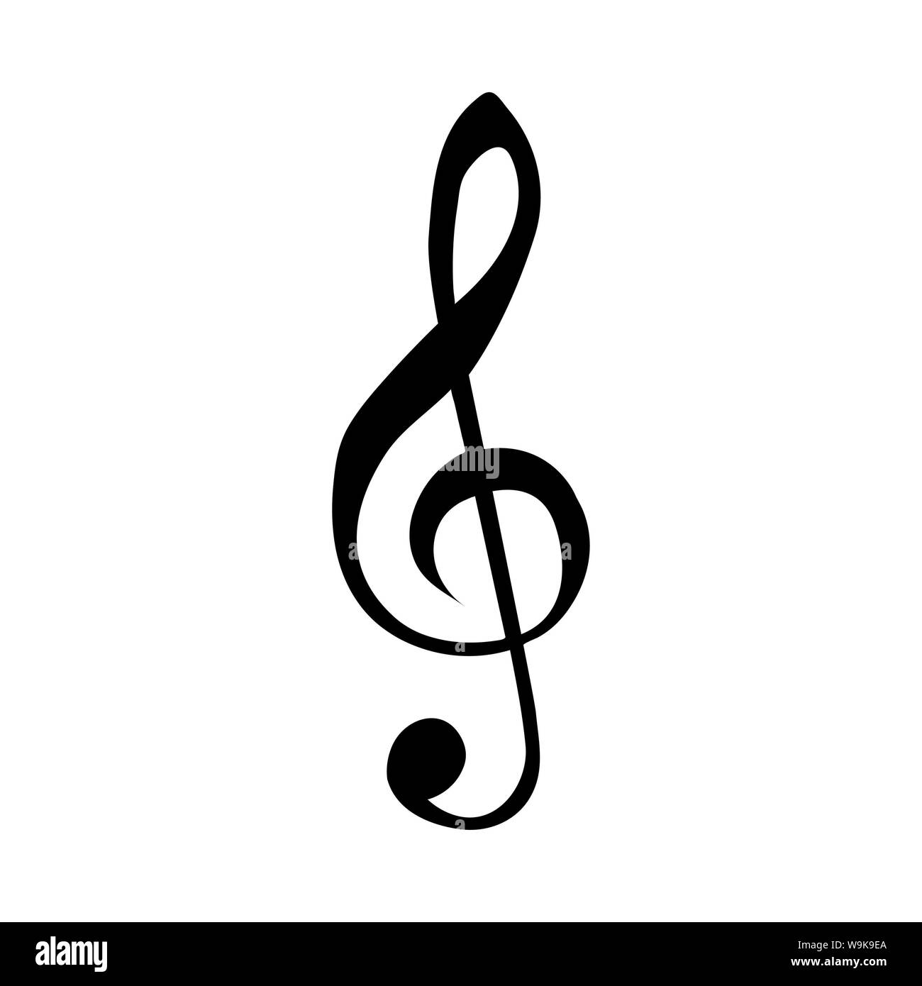 Nota icona Musica Design del vettore o del logo illustrazione. Uso perfetto per il sito web, design pattern, ecc. Foto Stock