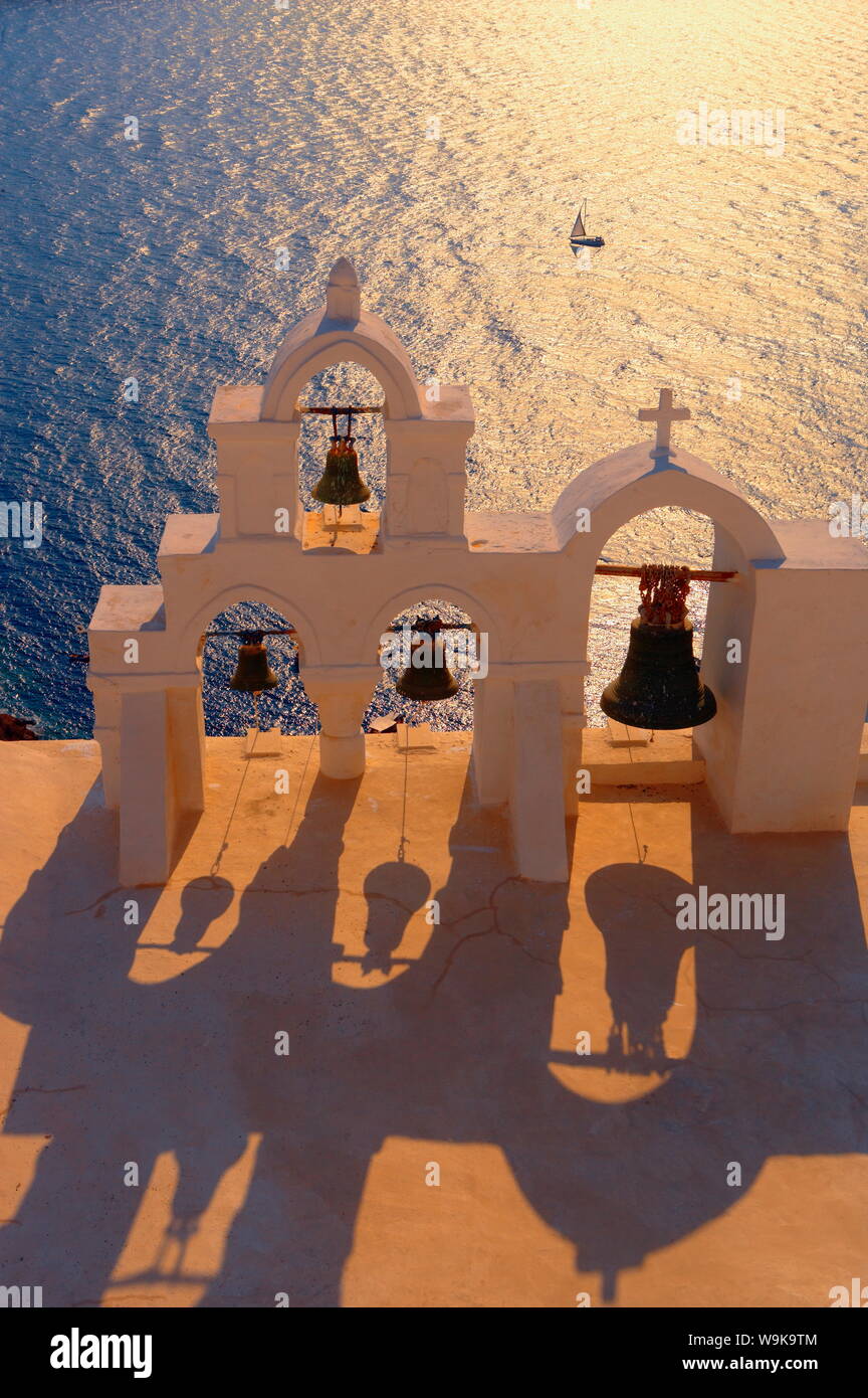 Chiesa di Oia - Santorini, Cicladi, isole greche, Grecia, Europa Foto Stock