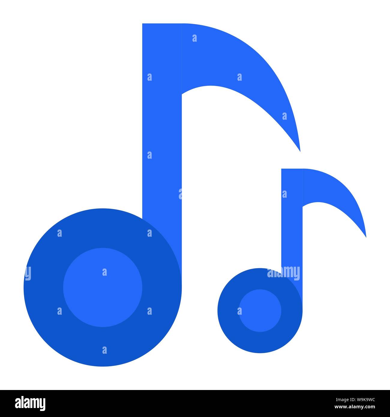 Nota icona Musica Design del vettore o del logo illustrazione. Uso perfetto per il sito web, design pattern, ecc. Foto Stock