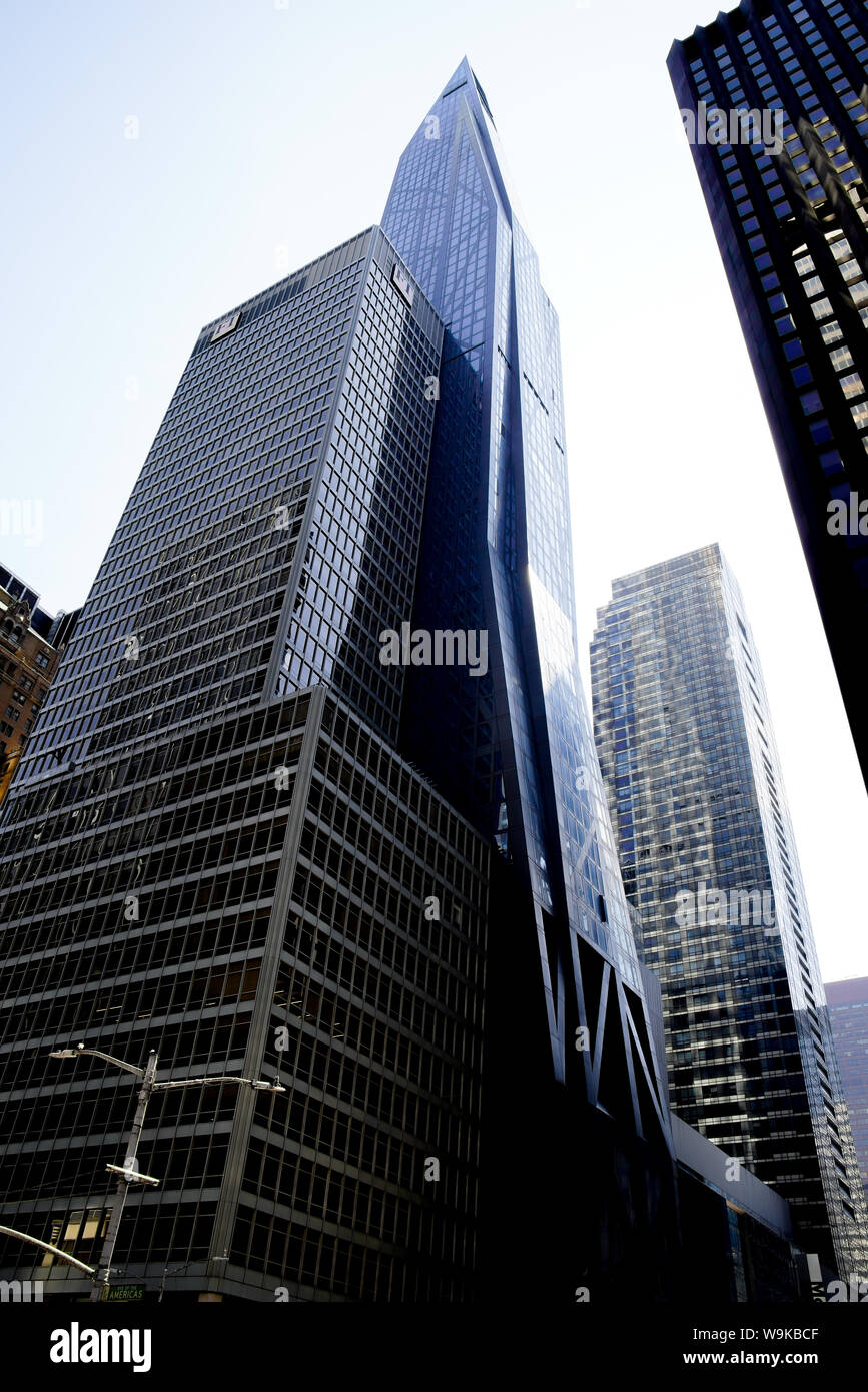 Verre Tower Building 53 West 53 da 53 West 53rd Street noto anche come il MoMA Tower di espansione, Manhattan, New York City, Stati Uniti d'America. Foto Stock