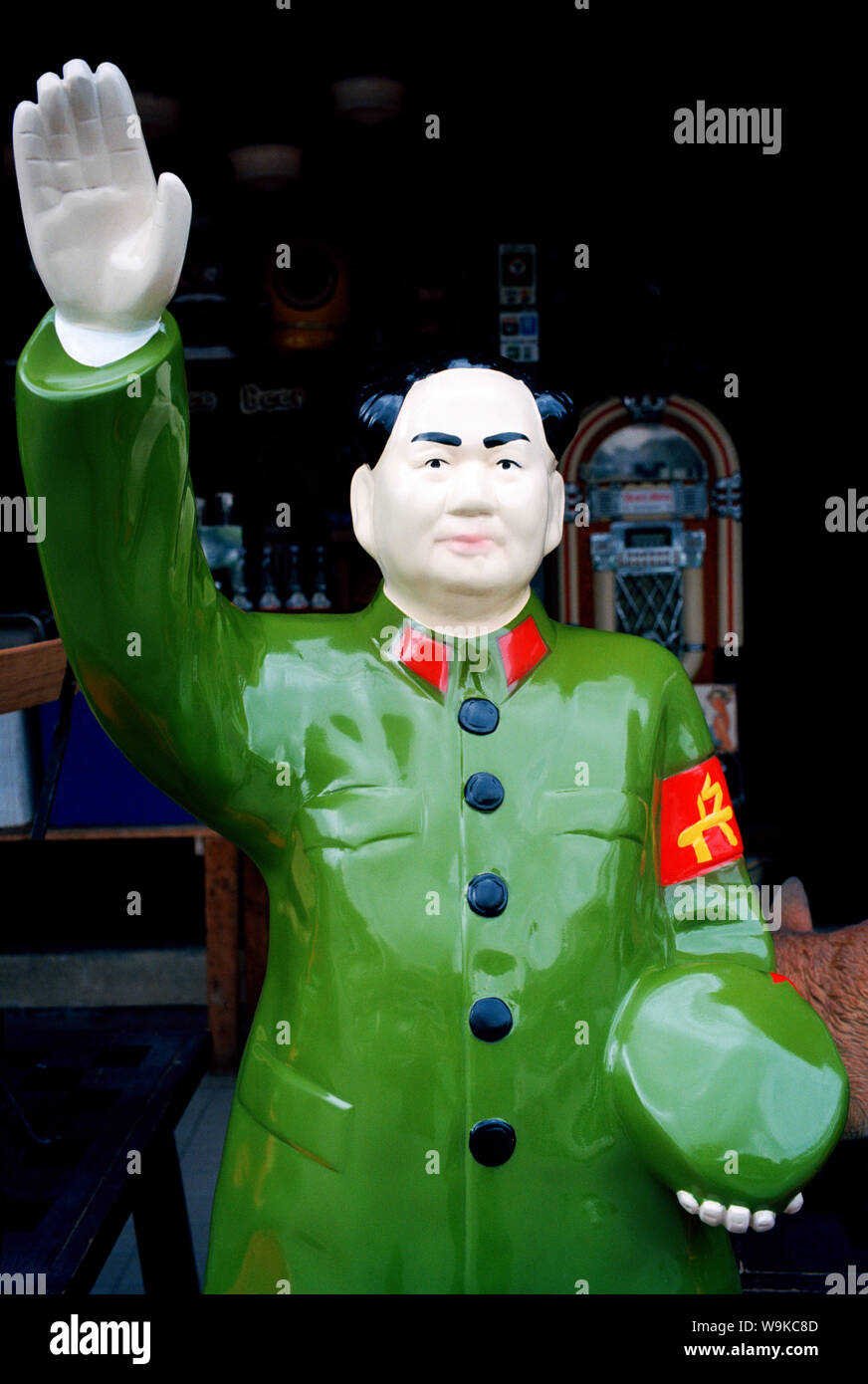 Il presidente Mao in un mercato delle pulci a Bangkok in Thailandia nel sud-est asiatico in Estremo Oriente Foto Stock