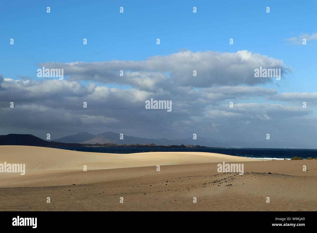 Le dune di sabbia a Fuerteventura in autunno 2018 Foto Stock
