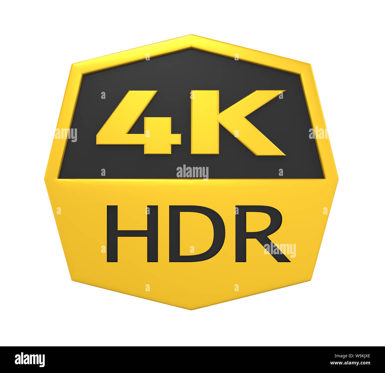 4K HDR segno isolato Foto Stock
