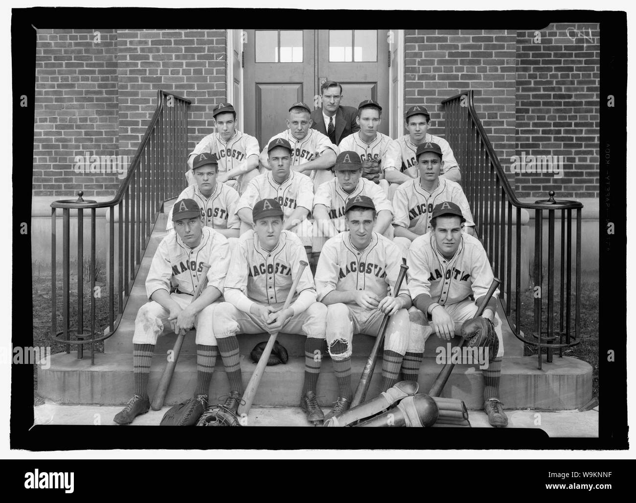 Anacostia High School, [Washington, D.C.], 1939, squadra di baseball Foto Stock