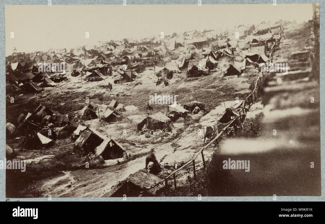 Andersonville Prison, Ga., Agosto 17, 1864. Vista sud-ovest di stockade mostrante la dead-line Foto Stock