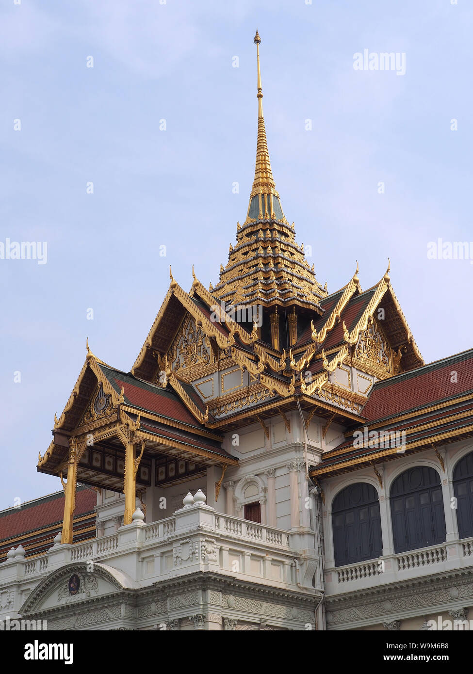 Chakri Maha Prasat, Wat Phra Kaew, Bangkok, Krung Thep, Thailandia, Asia Foto Stock