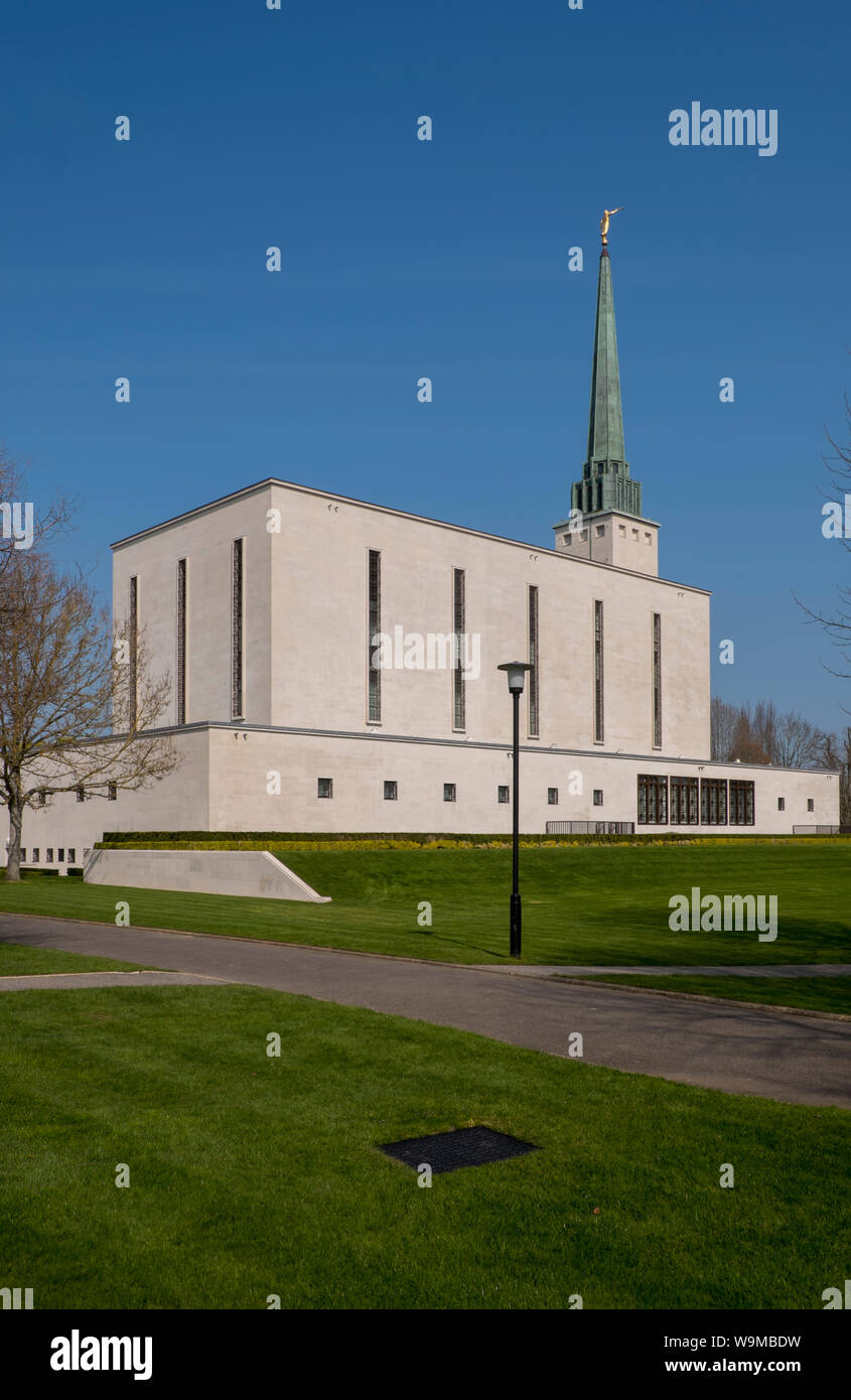 Europa, Regno Unito, Inghilterra, Surrey, Tempio Mormone Foto Stock