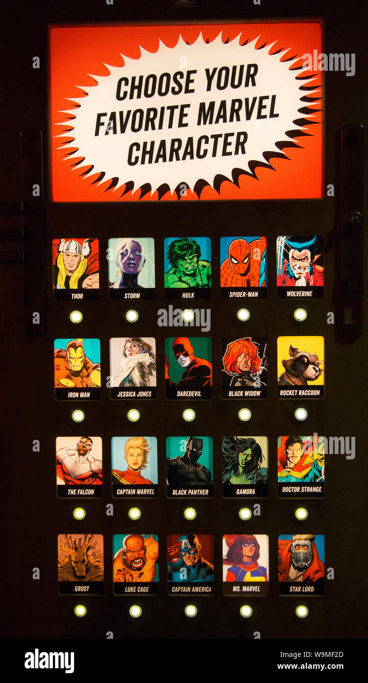 MARVEL: universo di supereroi, Museo di cultura pop,Seattle Foto Stock