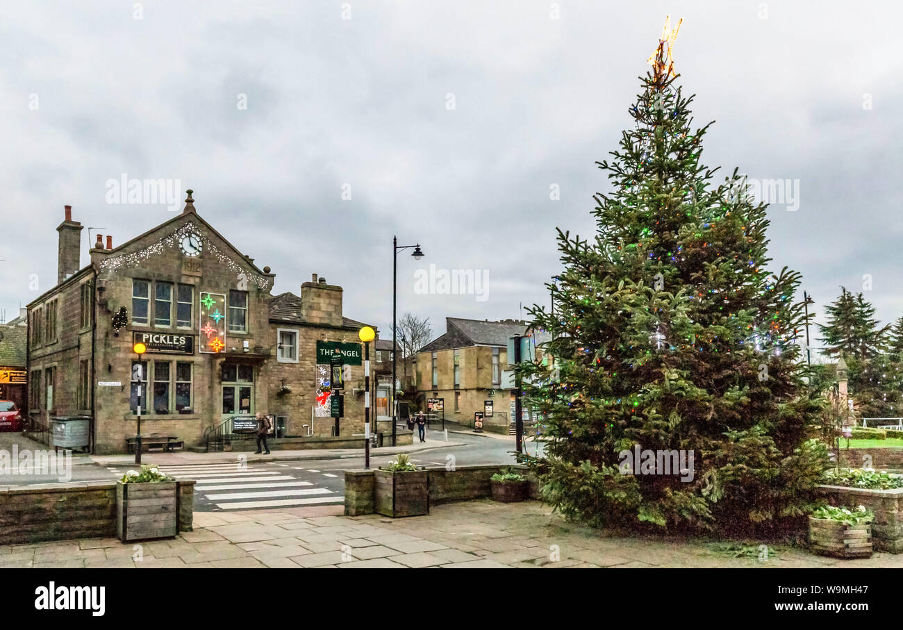 Baildon, Yorkshire a Natale. Foto Stock