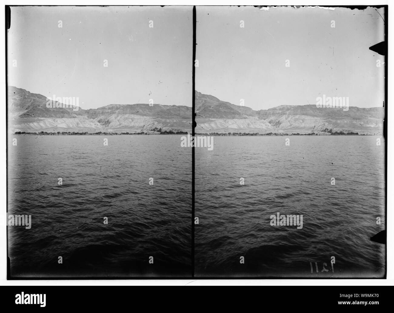 Intorno al Mar Morto. Bocca di wady sul lato occidentale Foto Stock