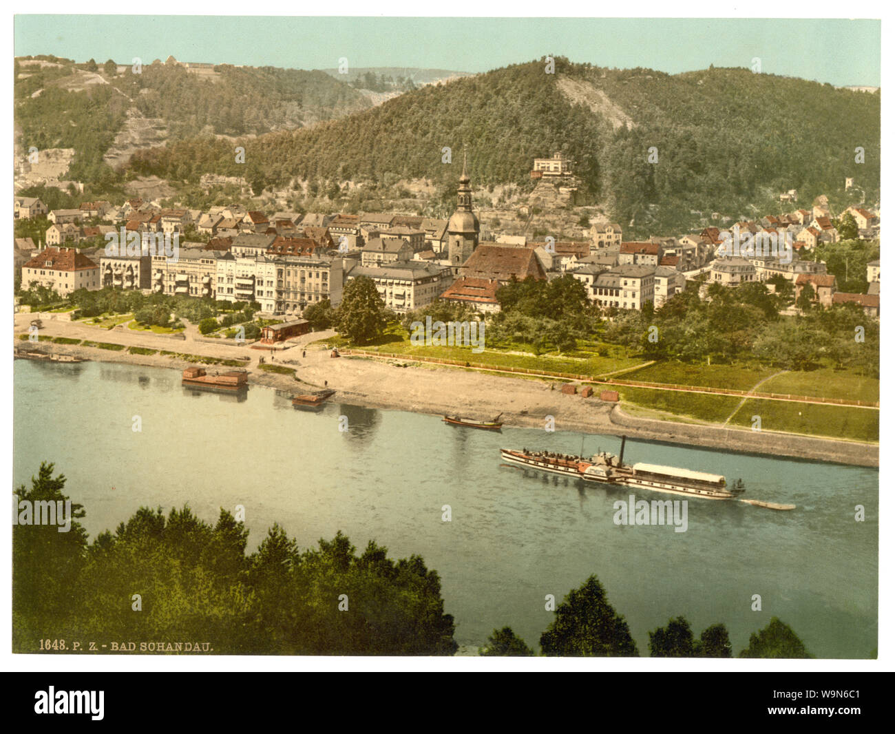 Terme di Schandau (cioè, Bad Schandau), Sassonia, Germania Foto Stock