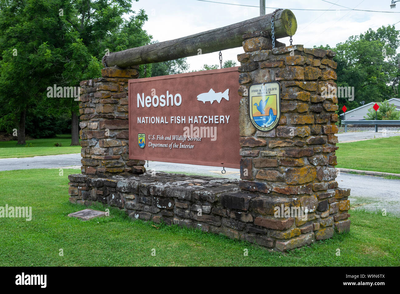 Neosho National Fish Hatchery monumento Foto Stock