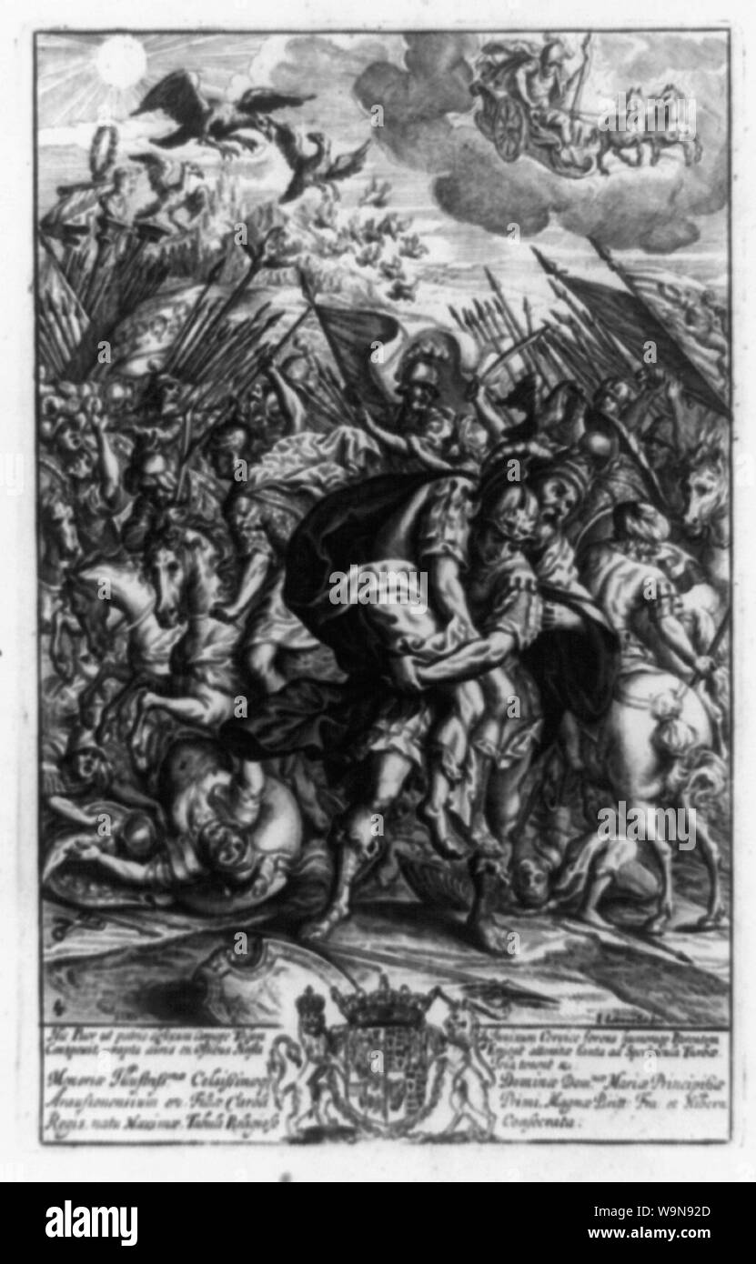 Scena di battaglia durante la seconda guerra punica, mostrando mano-a-mano combattimento] / I. Lamorlet() FEC Foto Stock