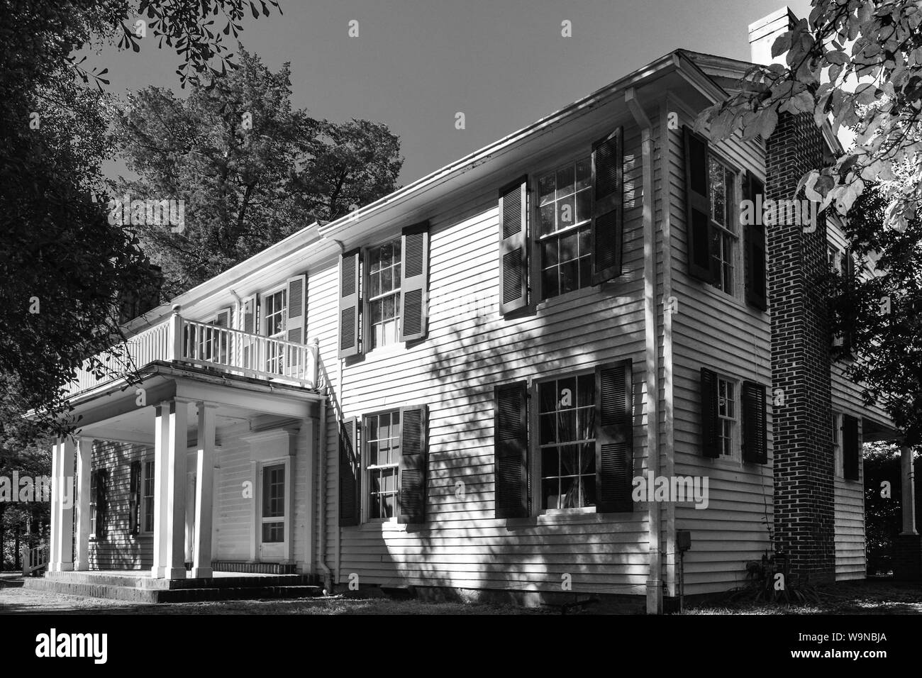 Un ingresso al Premio Pulitzer autore vincitore, William Faulkner's home, un primitivo Revival Greco design, noto come Rowan Oak in Oxford, MS Foto Stock