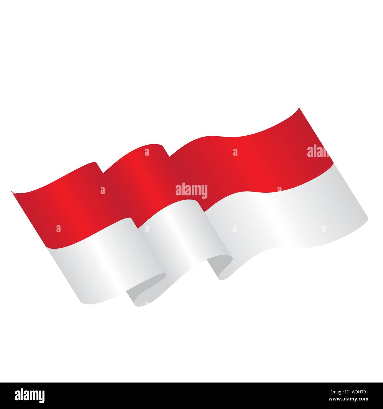 Bandiera dell'indonesia illustrazione vettoriale del modello di progettazione Illustrazione Vettoriale