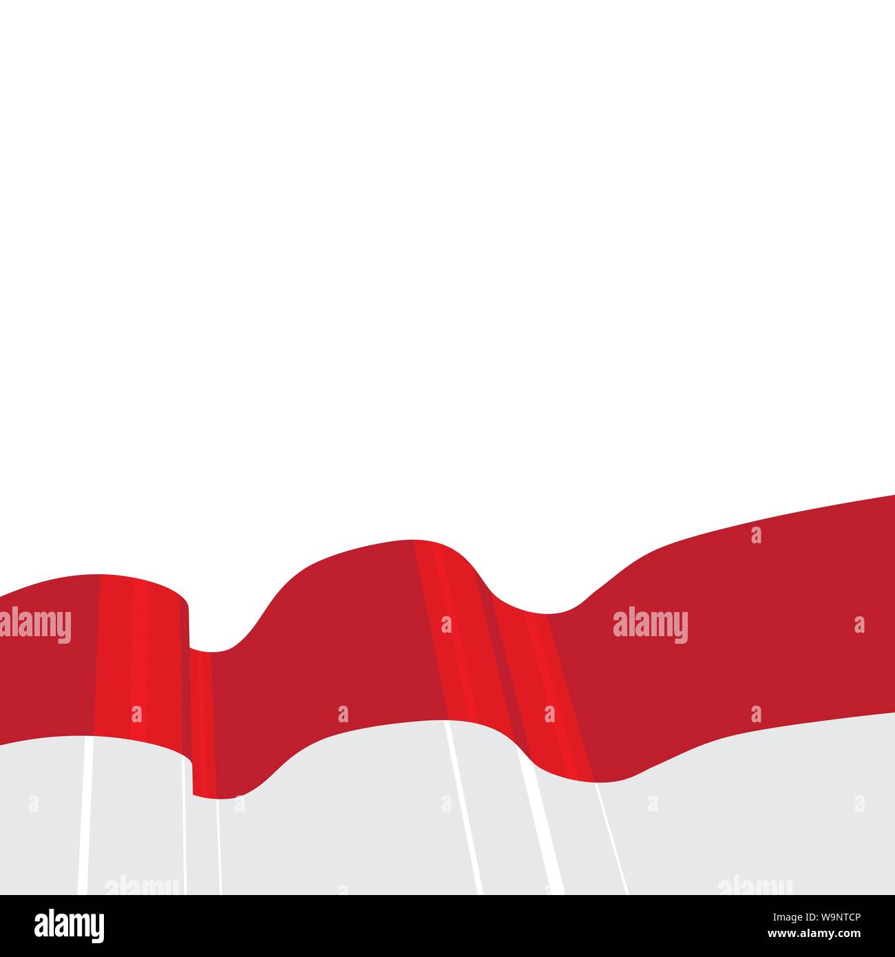 Bandiera dell'indonesia illustrazione vettoriale del modello di progettazione Illustrazione Vettoriale