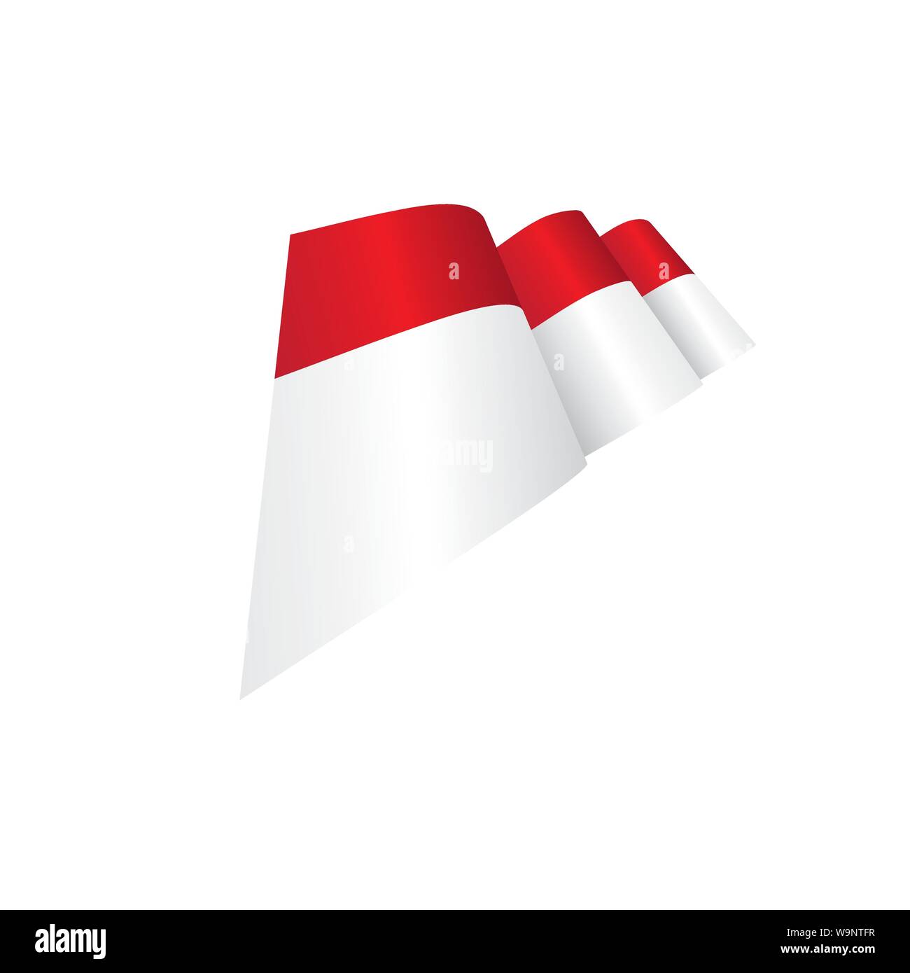 Bandiera dell'indonesia illustrazione vettoriale del modello di progettazione Illustrazione Vettoriale