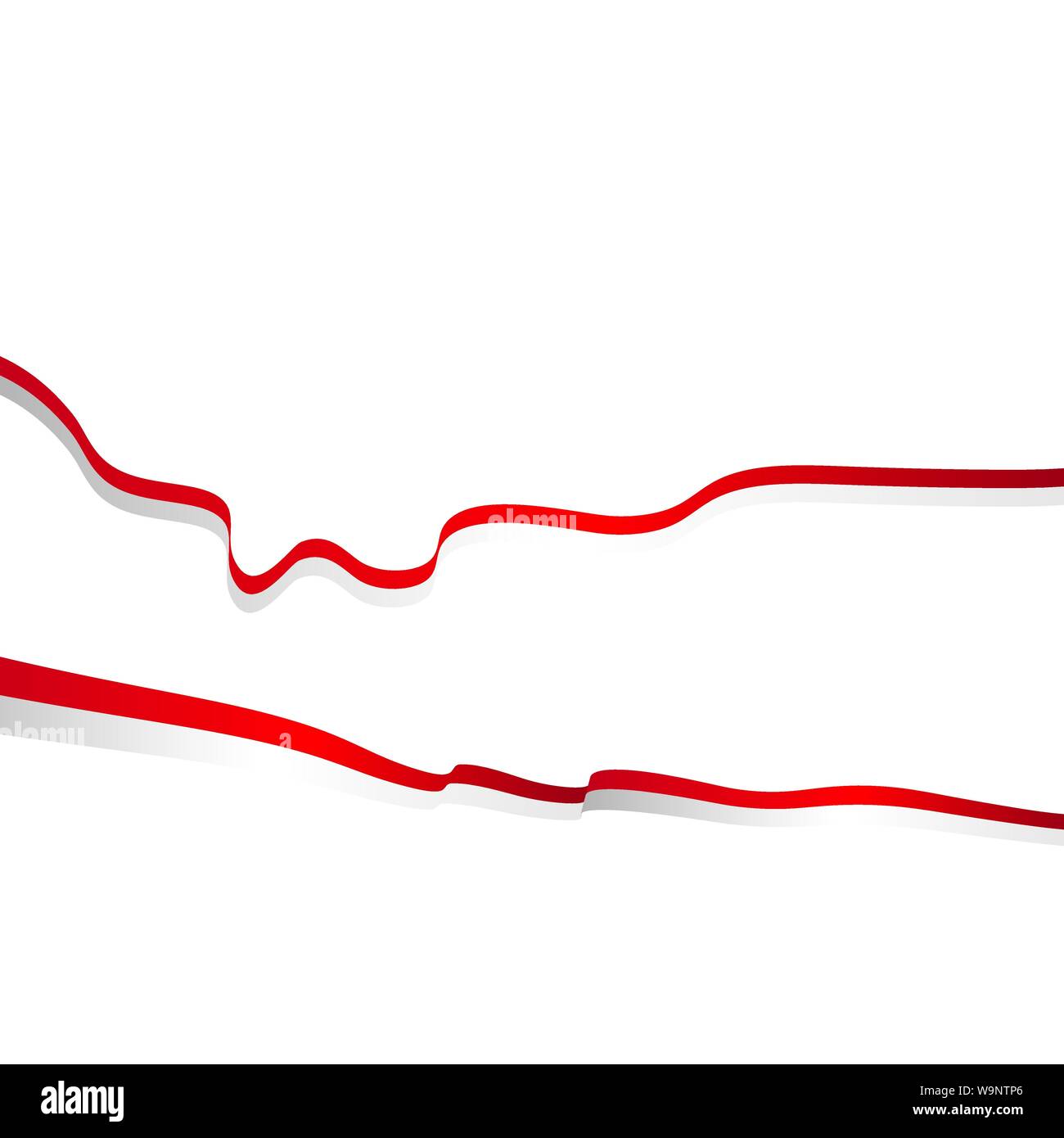 Bandiera dell'indonesia illustrazione vettoriale del modello di progettazione Illustrazione Vettoriale