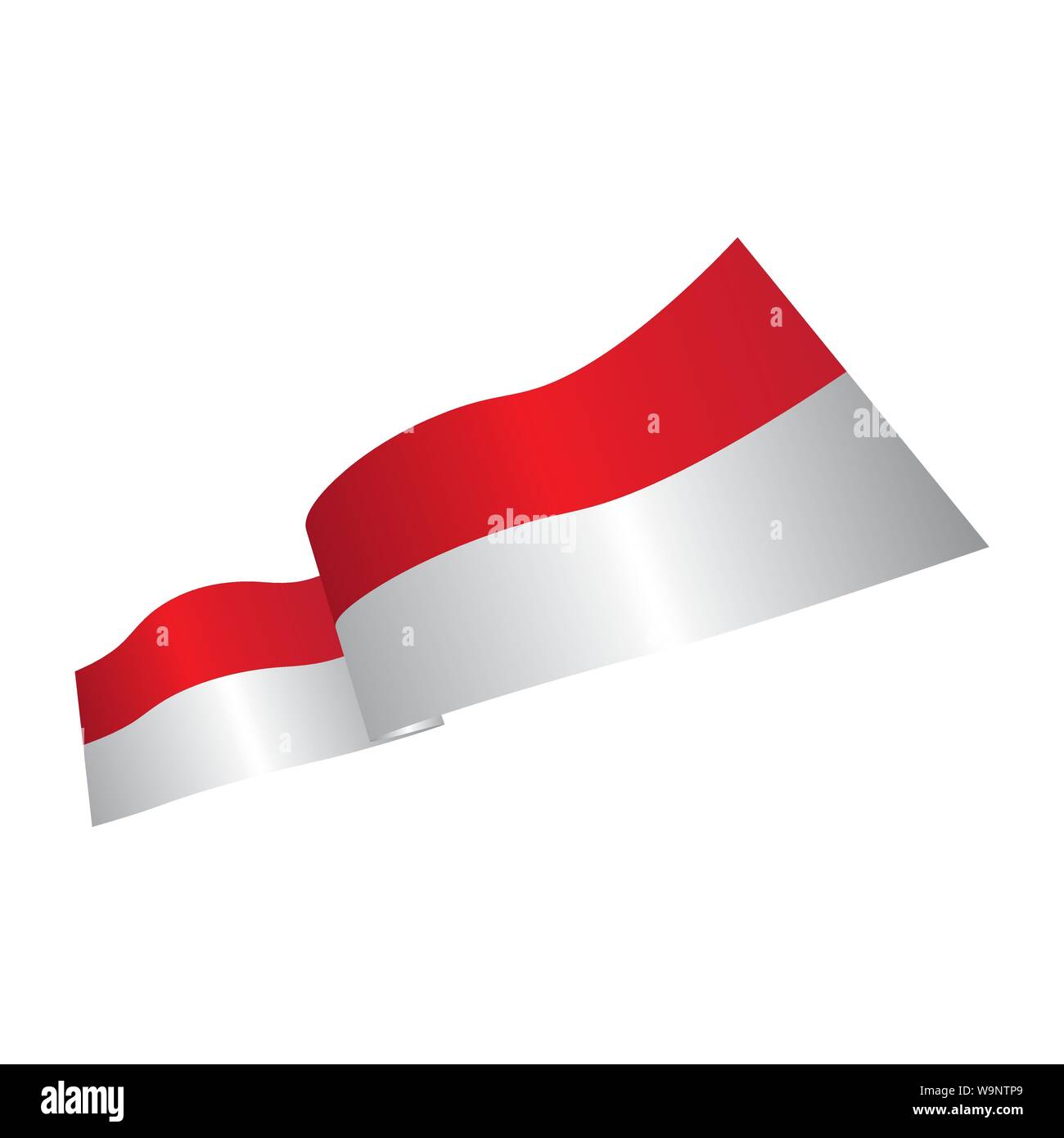 Bandiera dell'indonesia illustrazione vettoriale del modello di progettazione Illustrazione Vettoriale