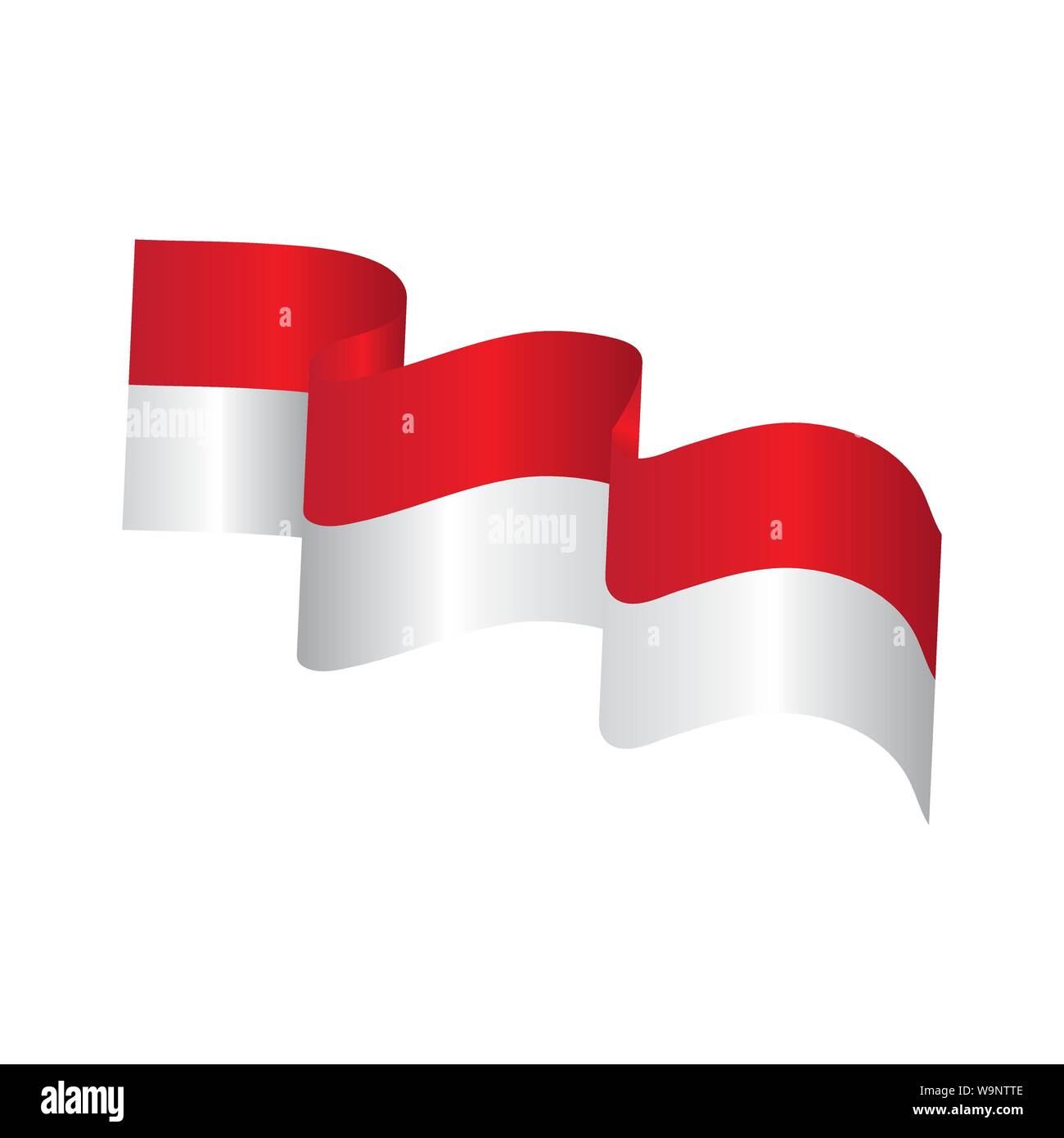 Bandiera dell'indonesia illustrazione vettoriale del modello di progettazione Illustrazione Vettoriale