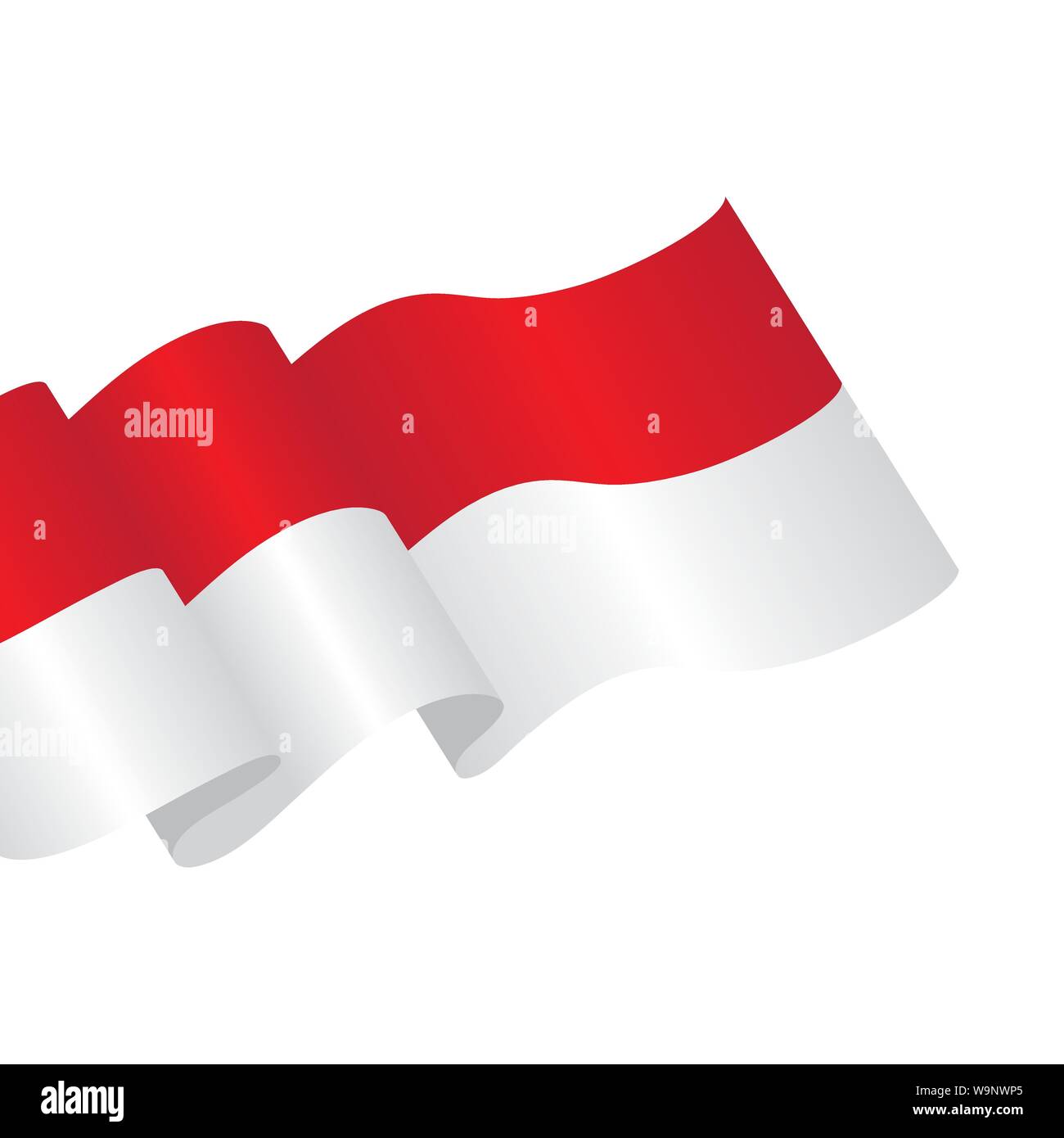 Bandiera dell'indonesia illustrazione vettoriale del modello di progettazione Illustrazione Vettoriale