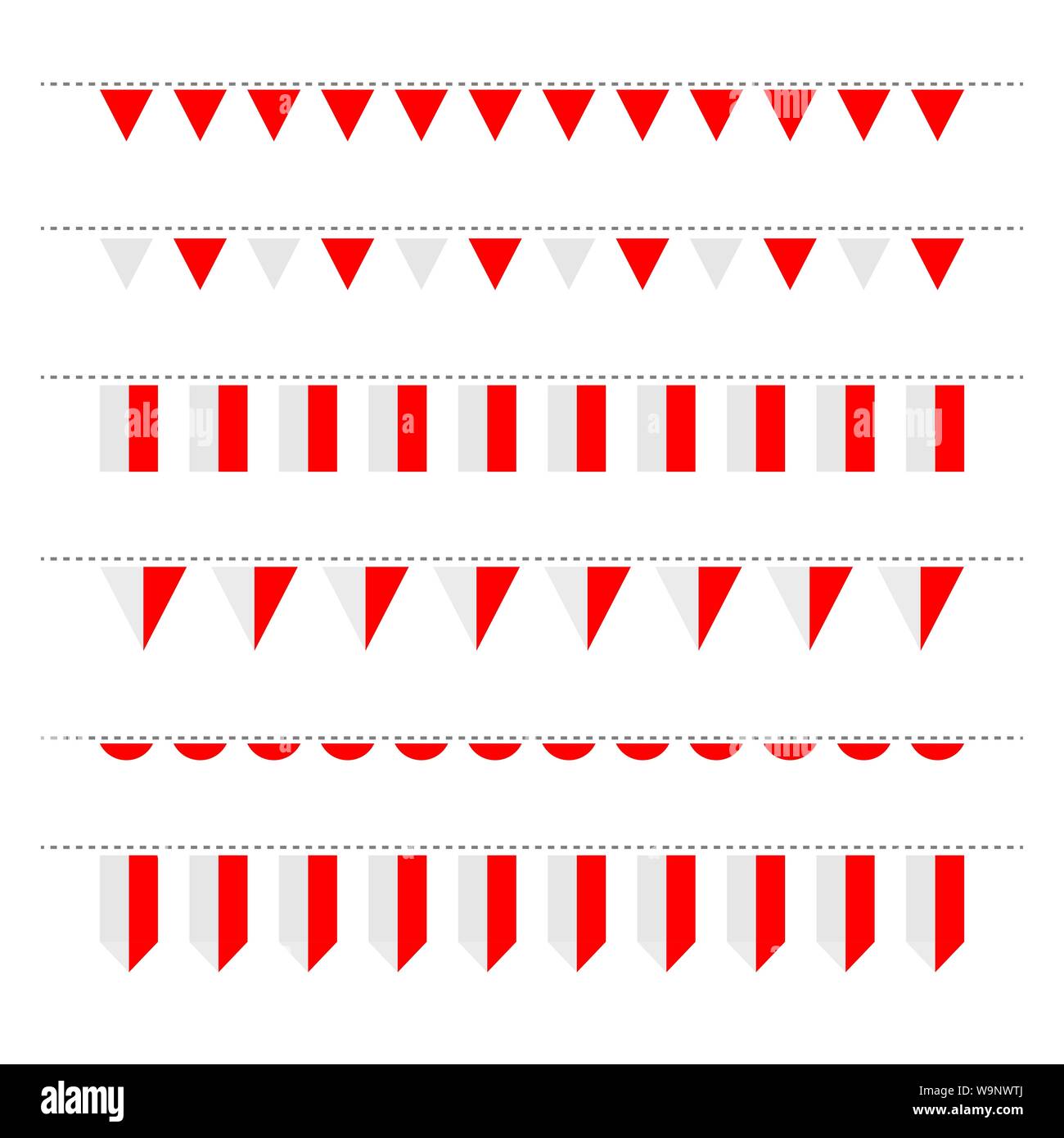 Bandiera dell'indonesia illustrazione vettoriale del modello di progettazione Illustrazione Vettoriale