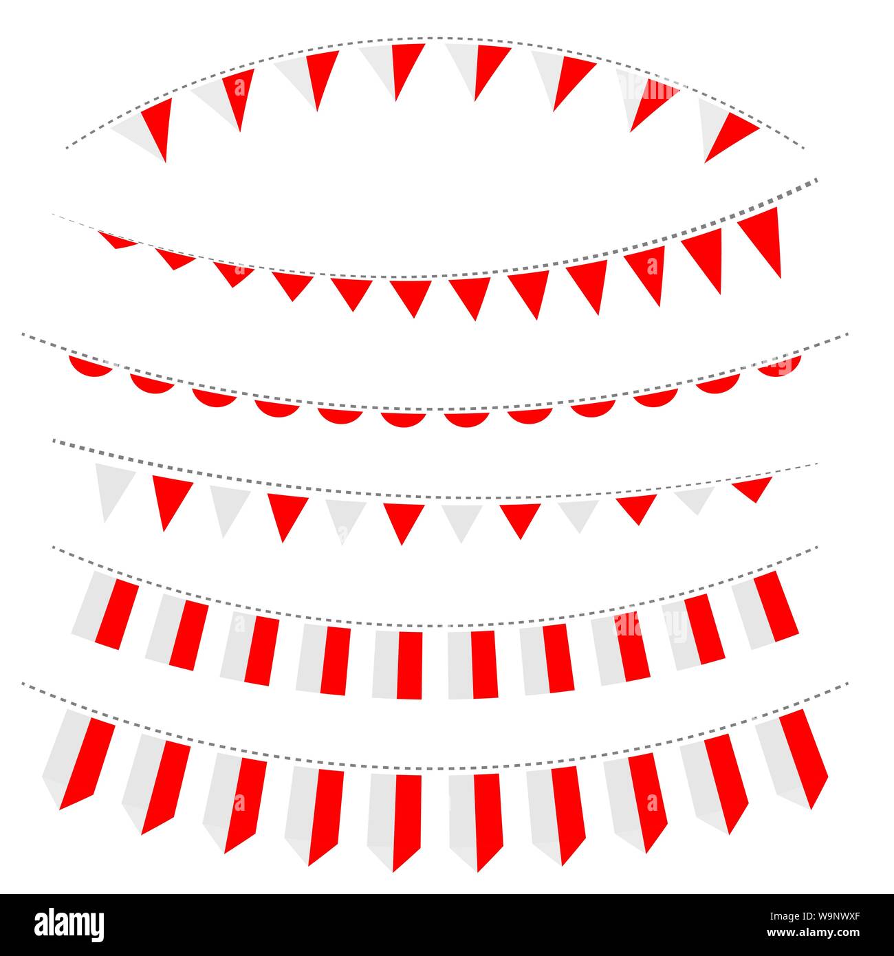 Bandiera dell'indonesia illustrazione vettoriale del modello di progettazione Illustrazione Vettoriale