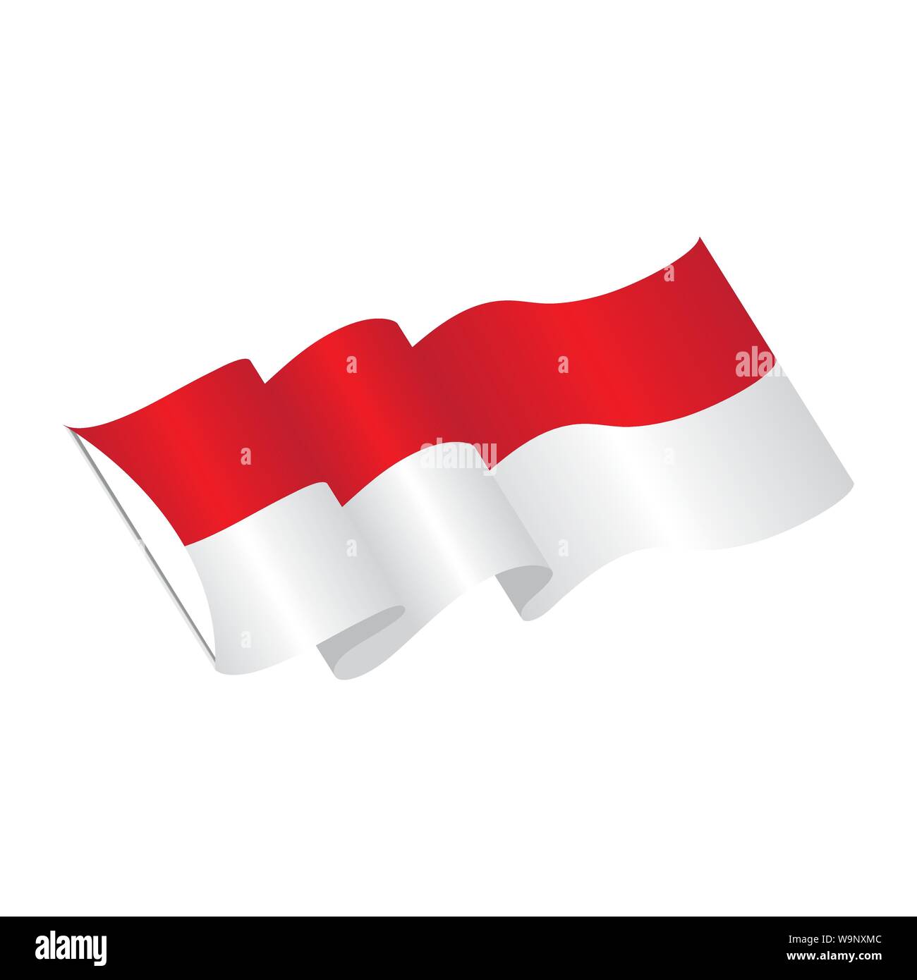 Bandiera dell'indonesia illustrazione vettoriale del modello di progettazione Illustrazione Vettoriale