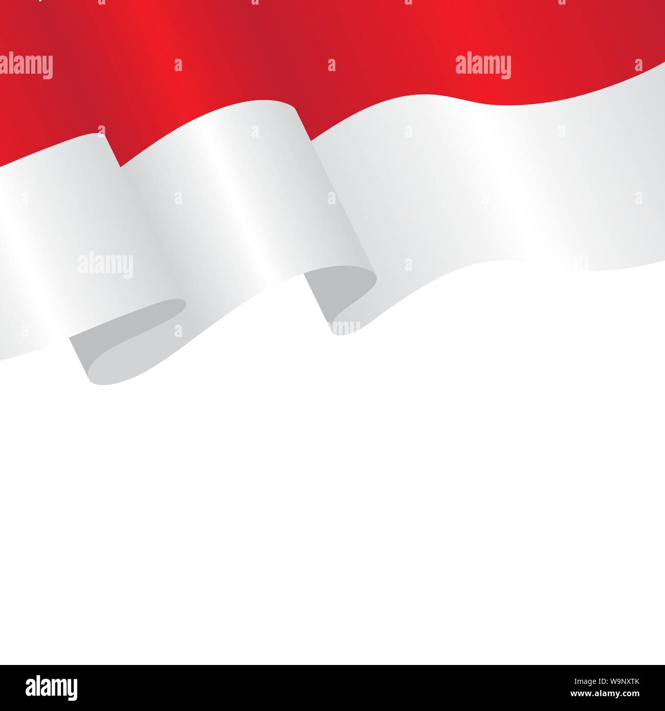 Bandiera dell'indonesia illustrazione vettoriale del modello di progettazione Illustrazione Vettoriale