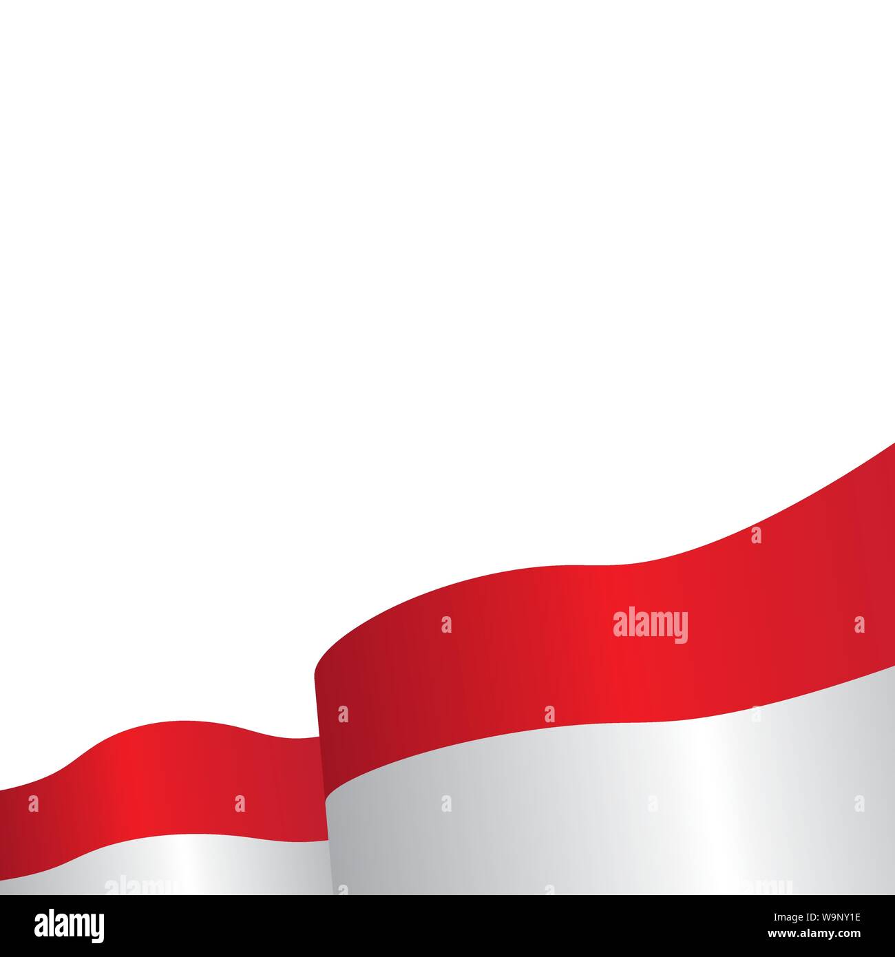 Bandiera dell'indonesia illustrazione vettoriale del modello di progettazione Illustrazione Vettoriale