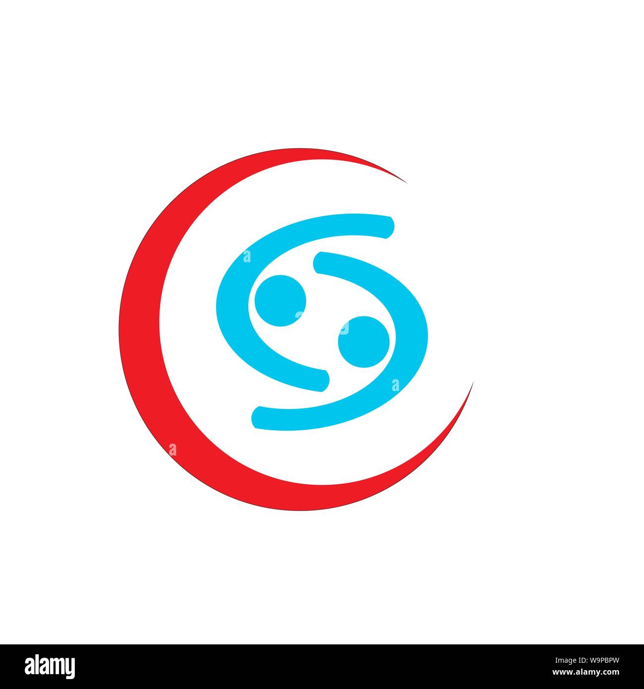 Il logo del bambino moderno di istruzione e di educazione della prima infanzia Illustrazione Vettoriale
