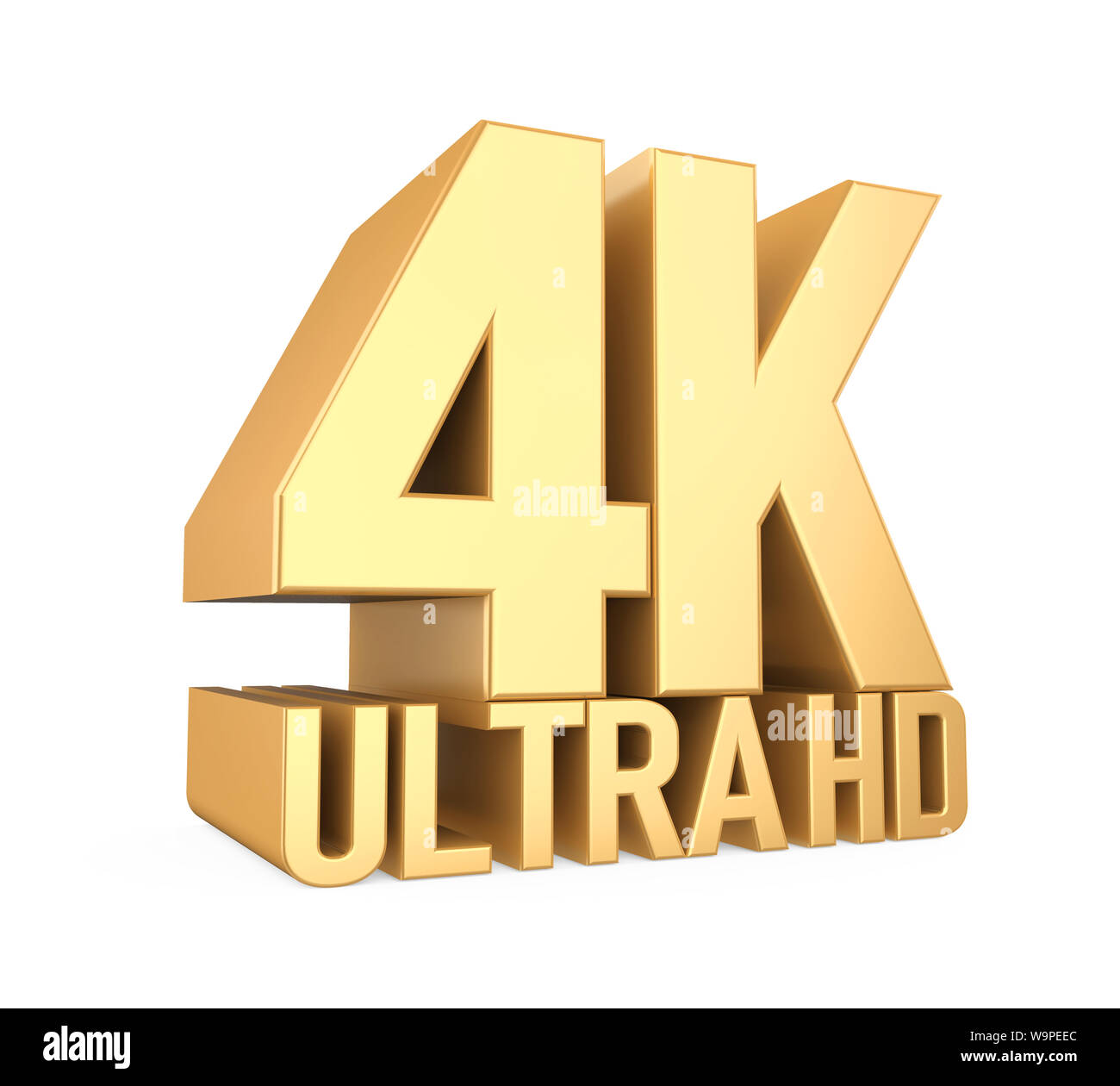 4K Ultra HD segno isolato Foto Stock