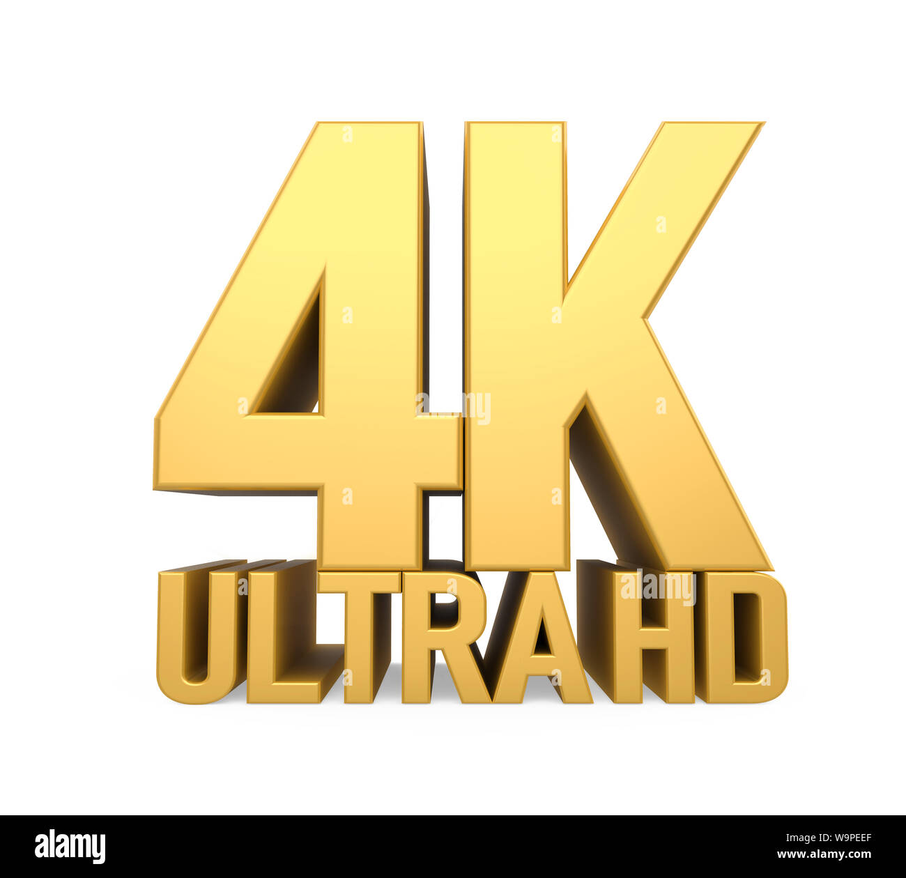 4K Ultra HD segno isolato Foto Stock