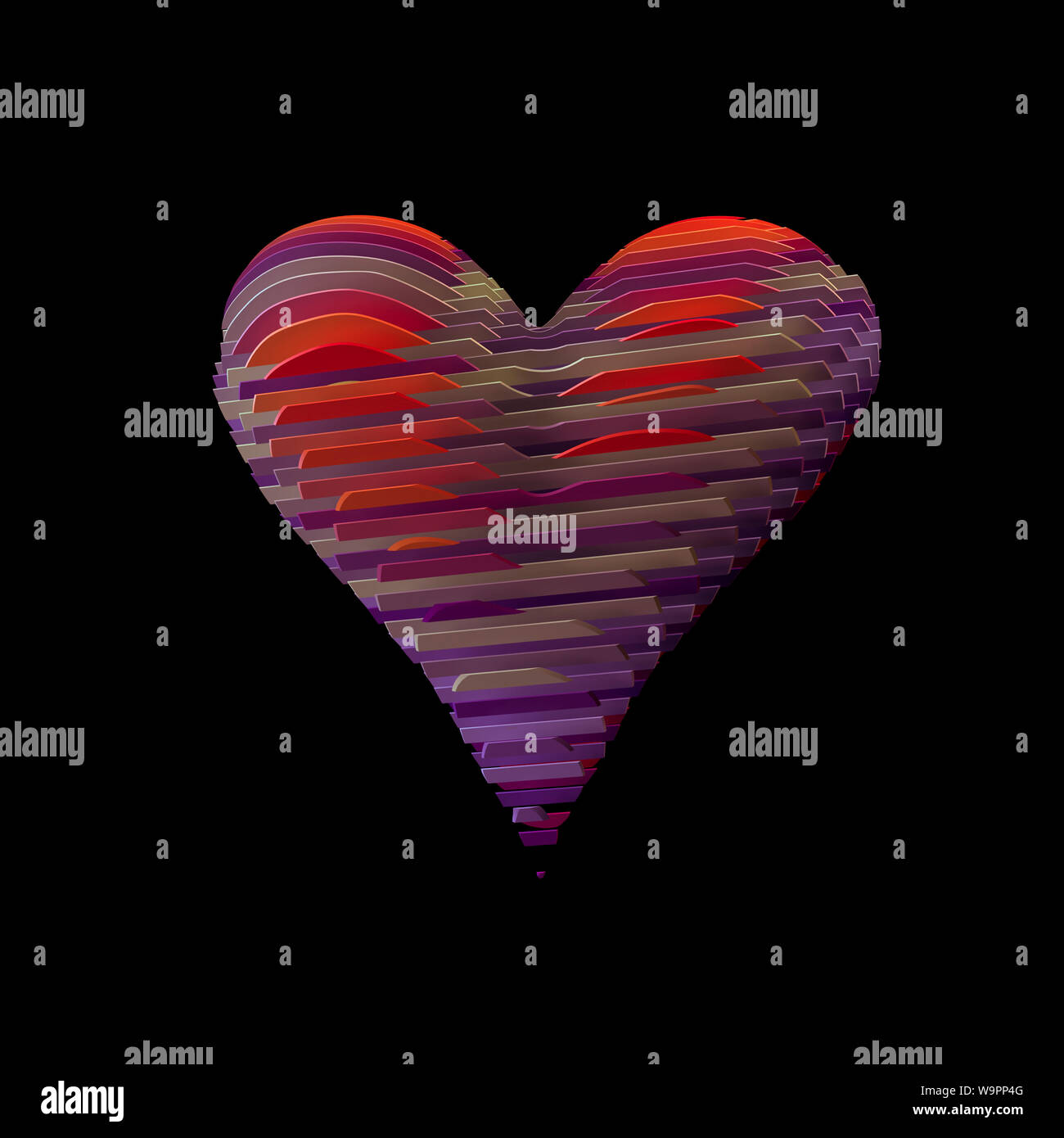 Cuore di risorse grafiche brillanti colori astratto surreale creative design emote gli Emoji non persone oggetto isolato amore passione illustrazione Pretty feeling Foto Stock