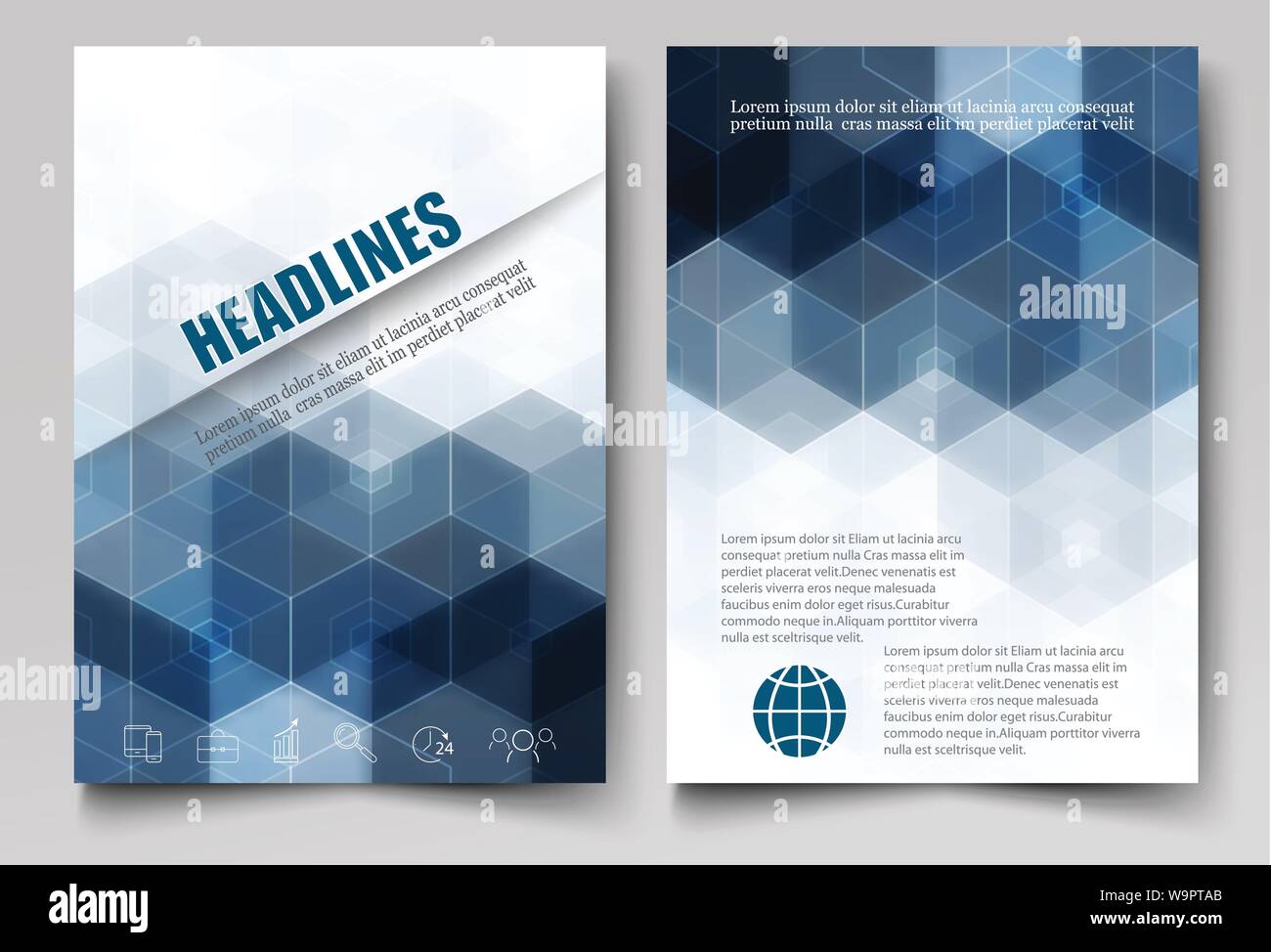 Dark triangoli ed esagoni su sfondo bianco.Modello brochure, volantini,rapporto,ufficiale.eps vettoriali10 Illustrazione Vettoriale