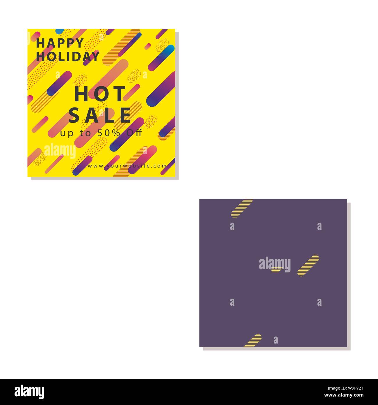 Collezione di quadri di social media post modello arrotondato con moderne forme dinamiche elemento grafico. Per i social media post, storie, storia, internet noi Illustrazione Vettoriale