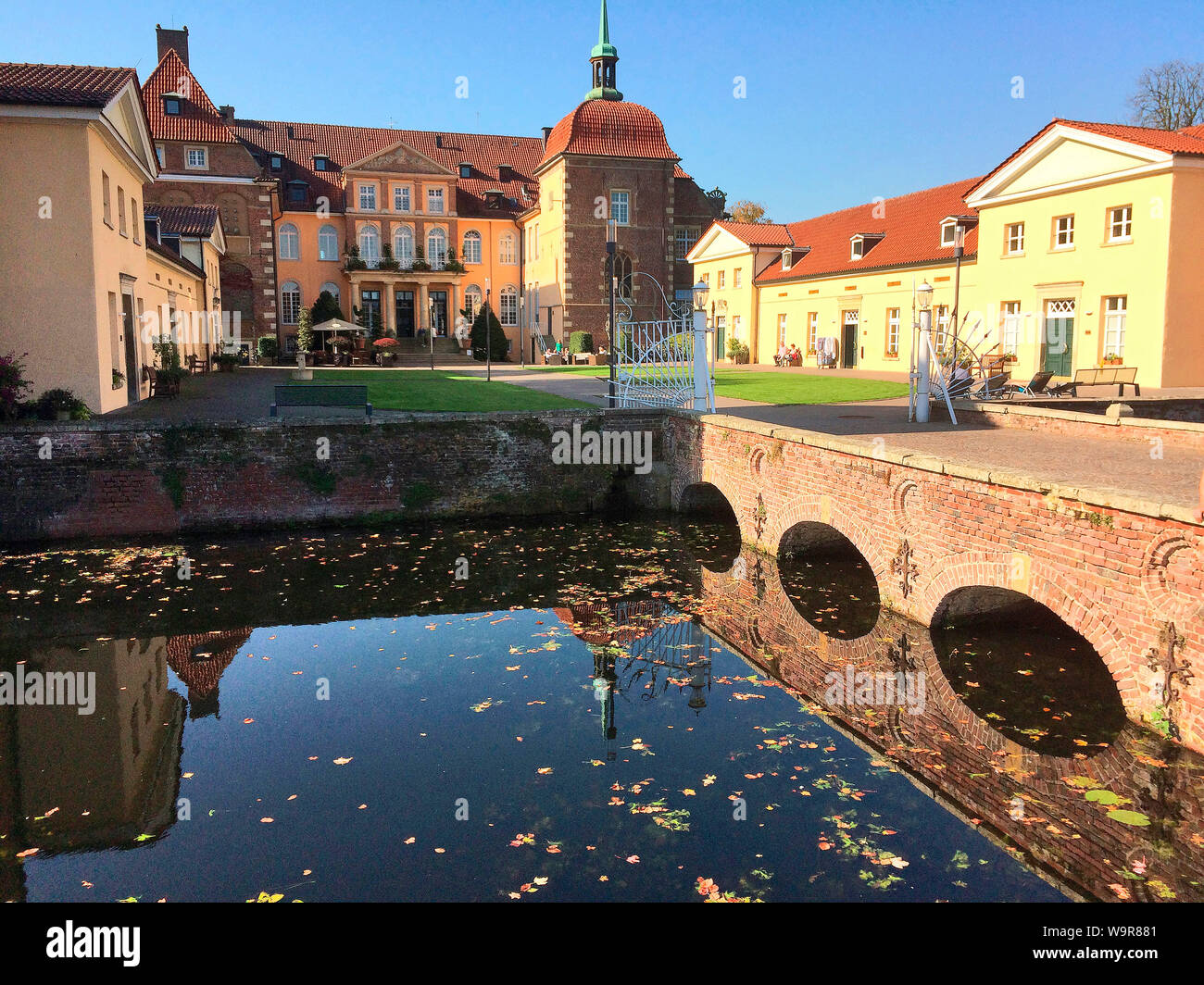 Castello di Velen, moated castle, Renania settentrionale-Vestfalia, Germania, Europa Velen Foto Stock