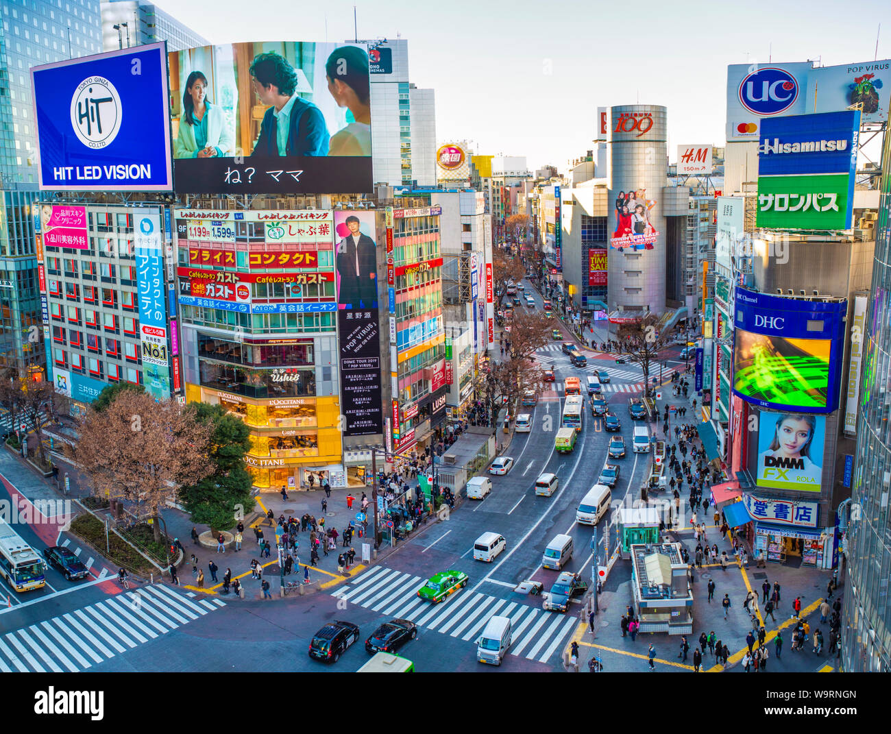 Giappone Tokyo City Shibuya, Hachiko Crossing, 30069898.Caption locale *** Foto Stock