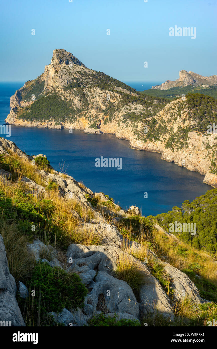 Vista della Penisola di Formentor a Maiorca Foto Stock