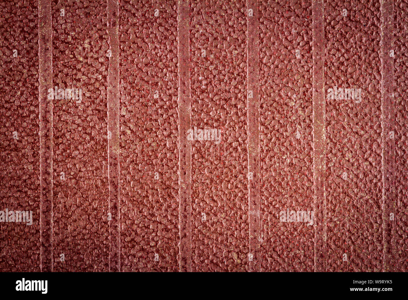 Vecchio rosso foderato in pelle artificiale per la copertina del libro di sfondo texture Foto Stock